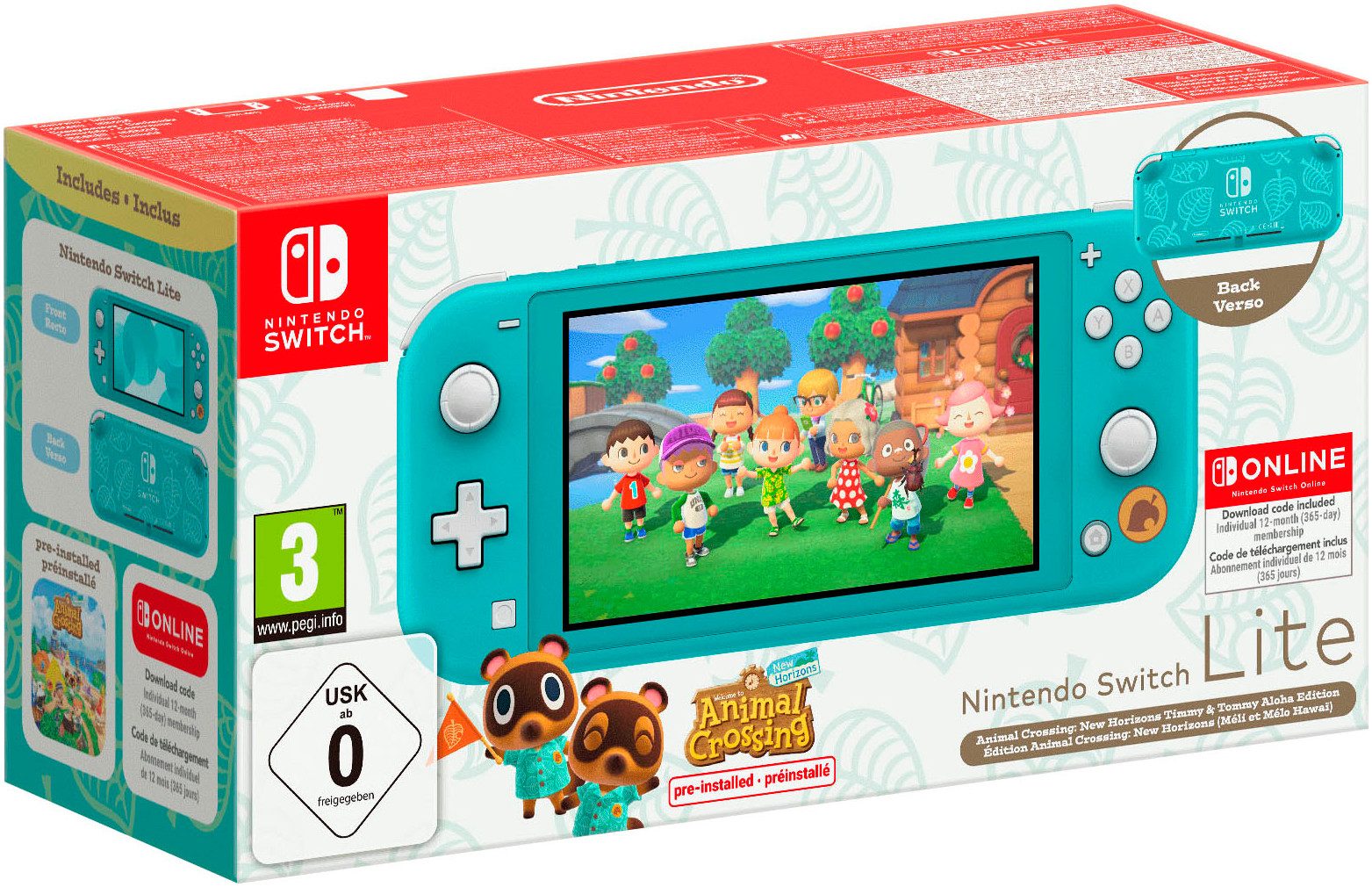 Nintendo Switch Lite Türkis inkl. Animal