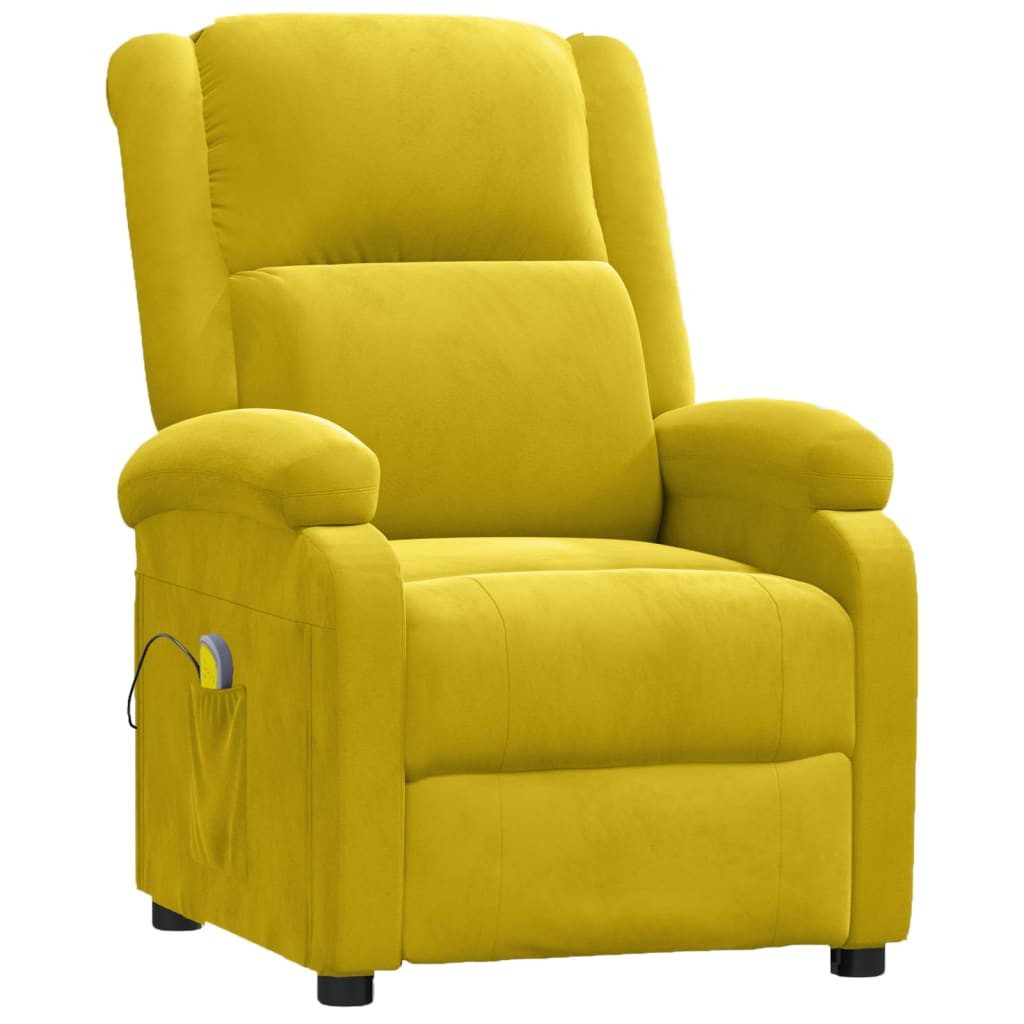 vidaXL Massagesessel Massagesessel Gelb Samt (1-St)