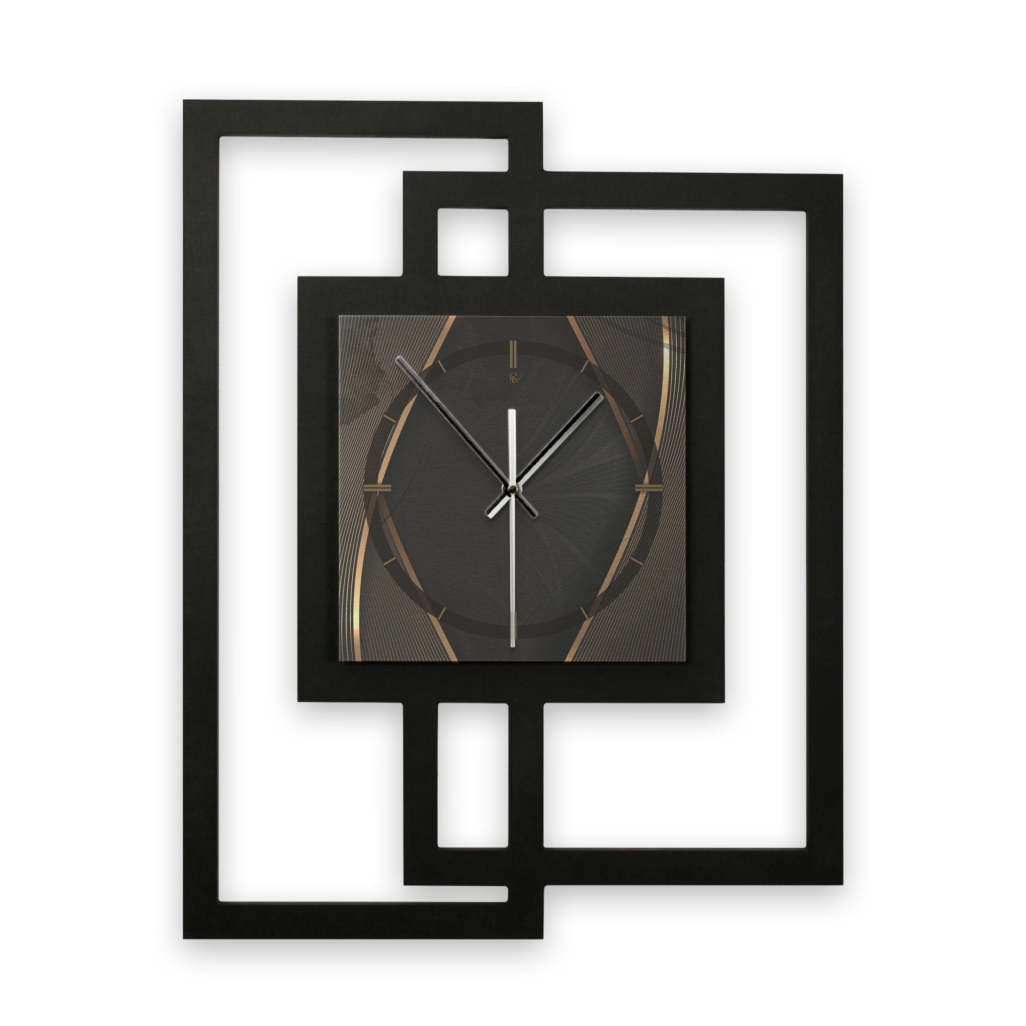 Kreative Feder Wanduhr Design-Wanduhr „Dark Elegance“
