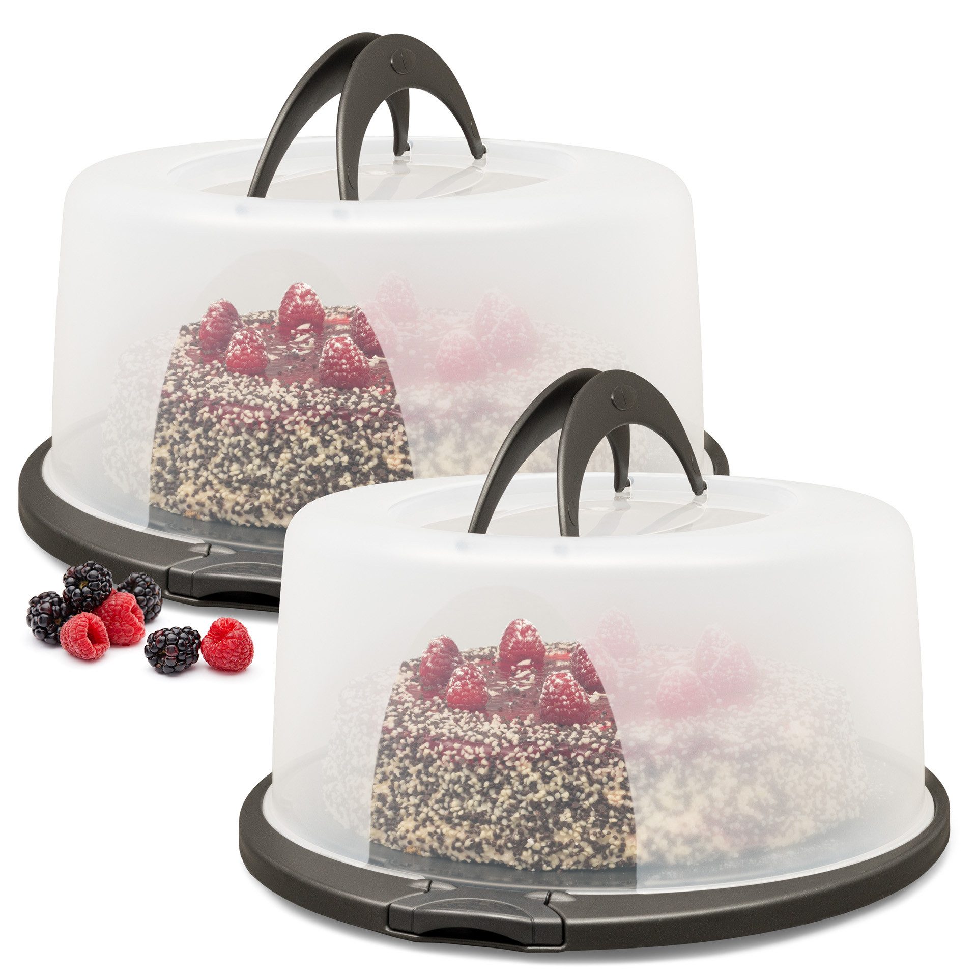 Hausfelder Kuchentransportbox Tortentransportboxen 2er Set, 2x