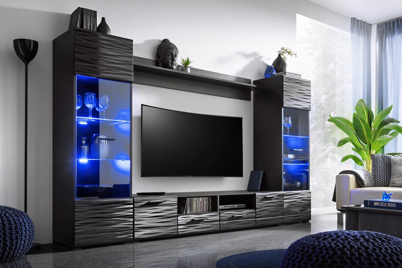 ABIKS MÖBEL Wohnwand Wohnwand Wohnzimmer MODICA