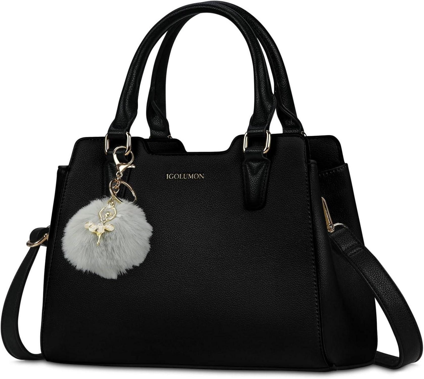 LuxusKollektion Handtasche Damen Handtasche Schwarz Mittelgroß