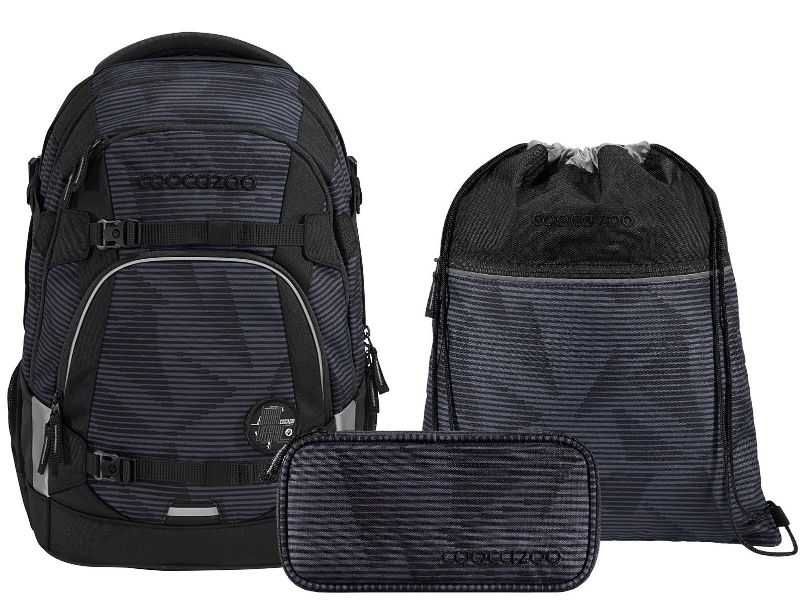 coocazoo Schulranzen Schulrucksack-Set MATE Dark Mission