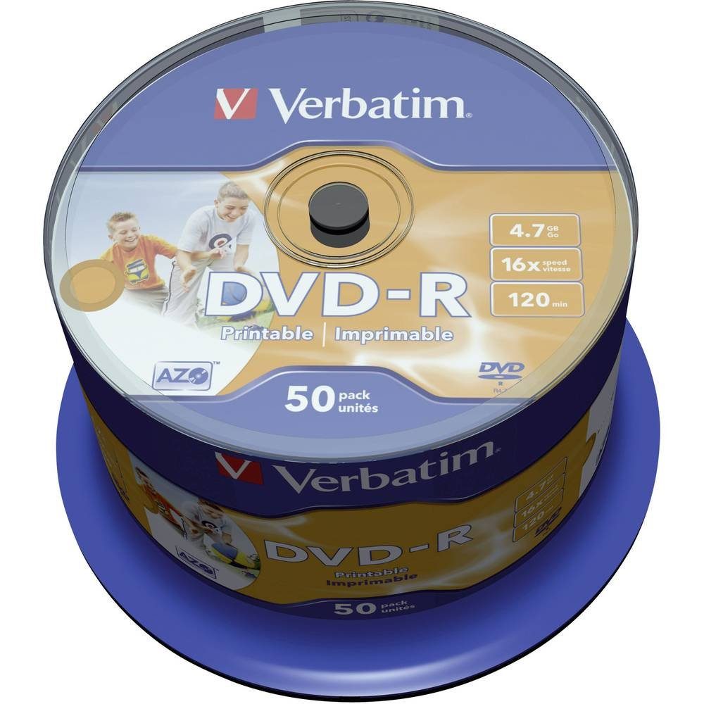Verbatim DVD-Rohling 16x DVD-R Printable 50er