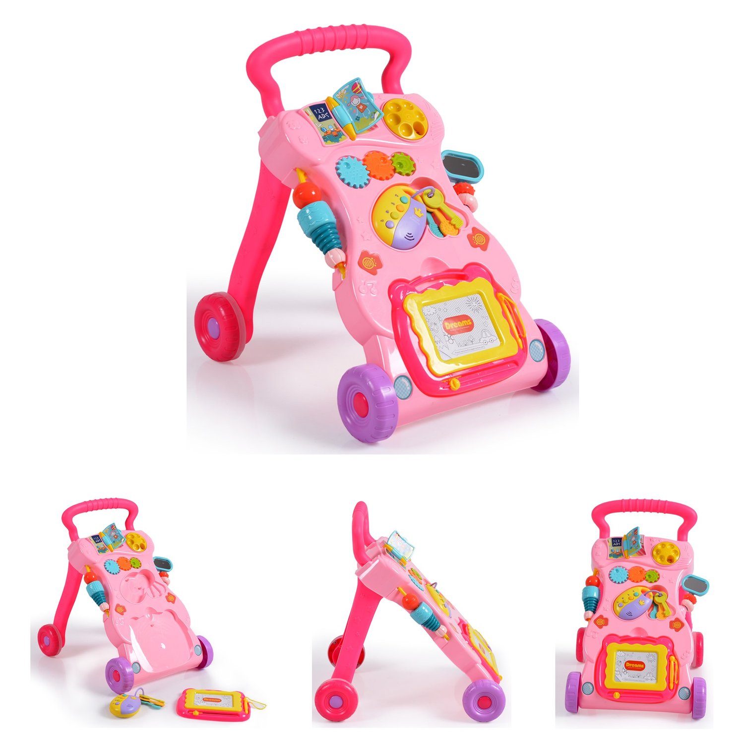 Moni Lauflernhilfe Lauflernwagen Dreams, Spielcenter, Zeichenbrett,