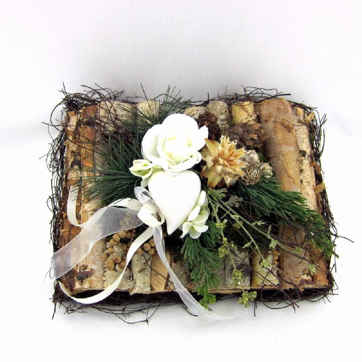 Kunstblume Grabgesteck mit Dekoration – wetterfest