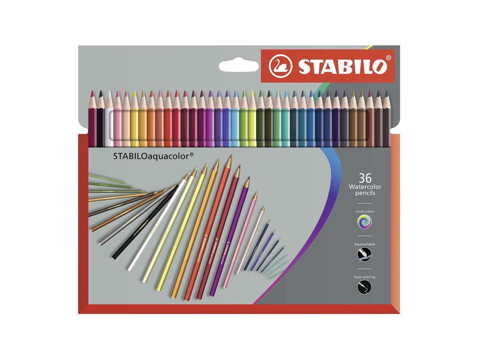 STABILO Aquarellstifte STABILO aquacolor Aquarell-Buntstift -