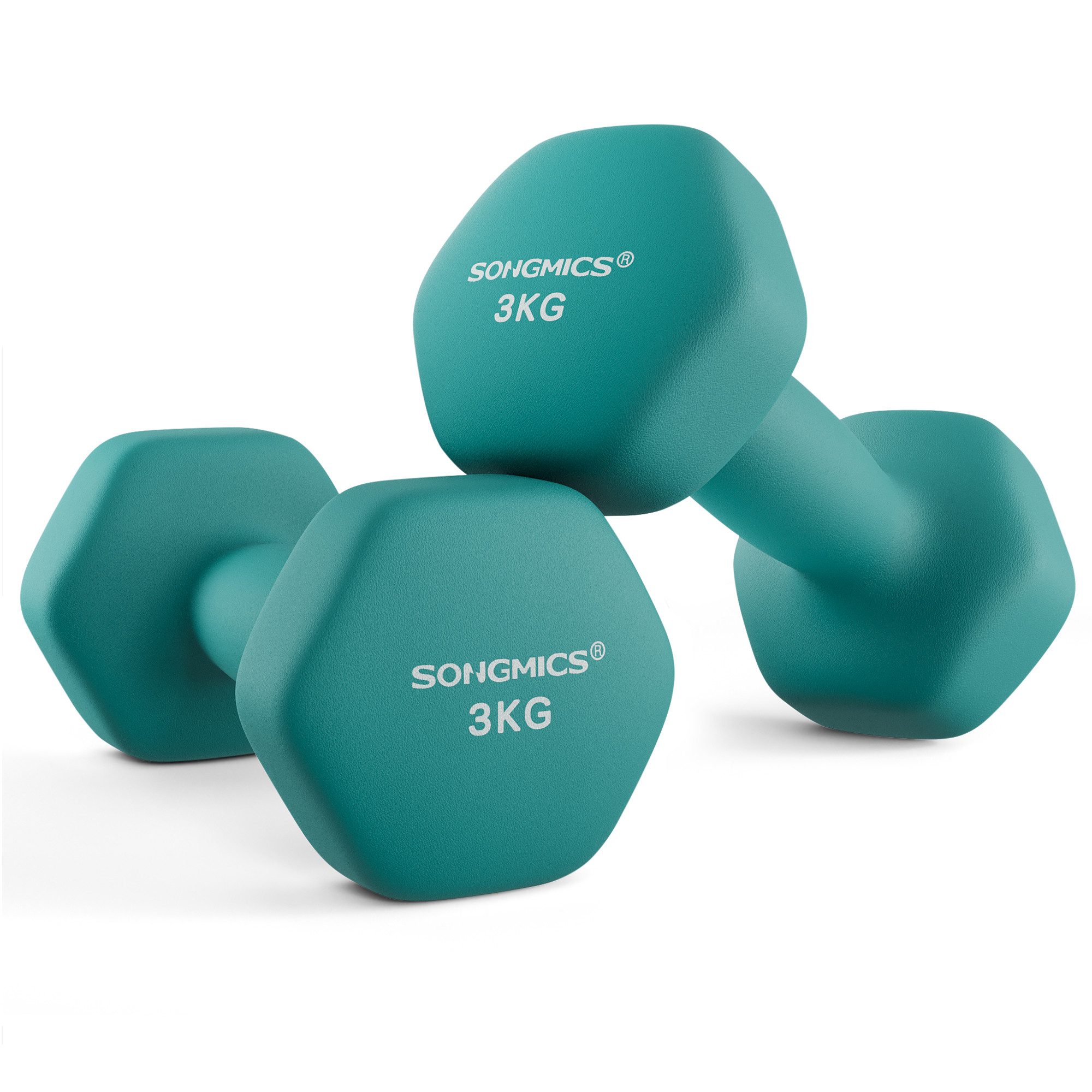 SONGMICS Kurzhantel Hanteln, (2er Set Neopren-Beschichtung,