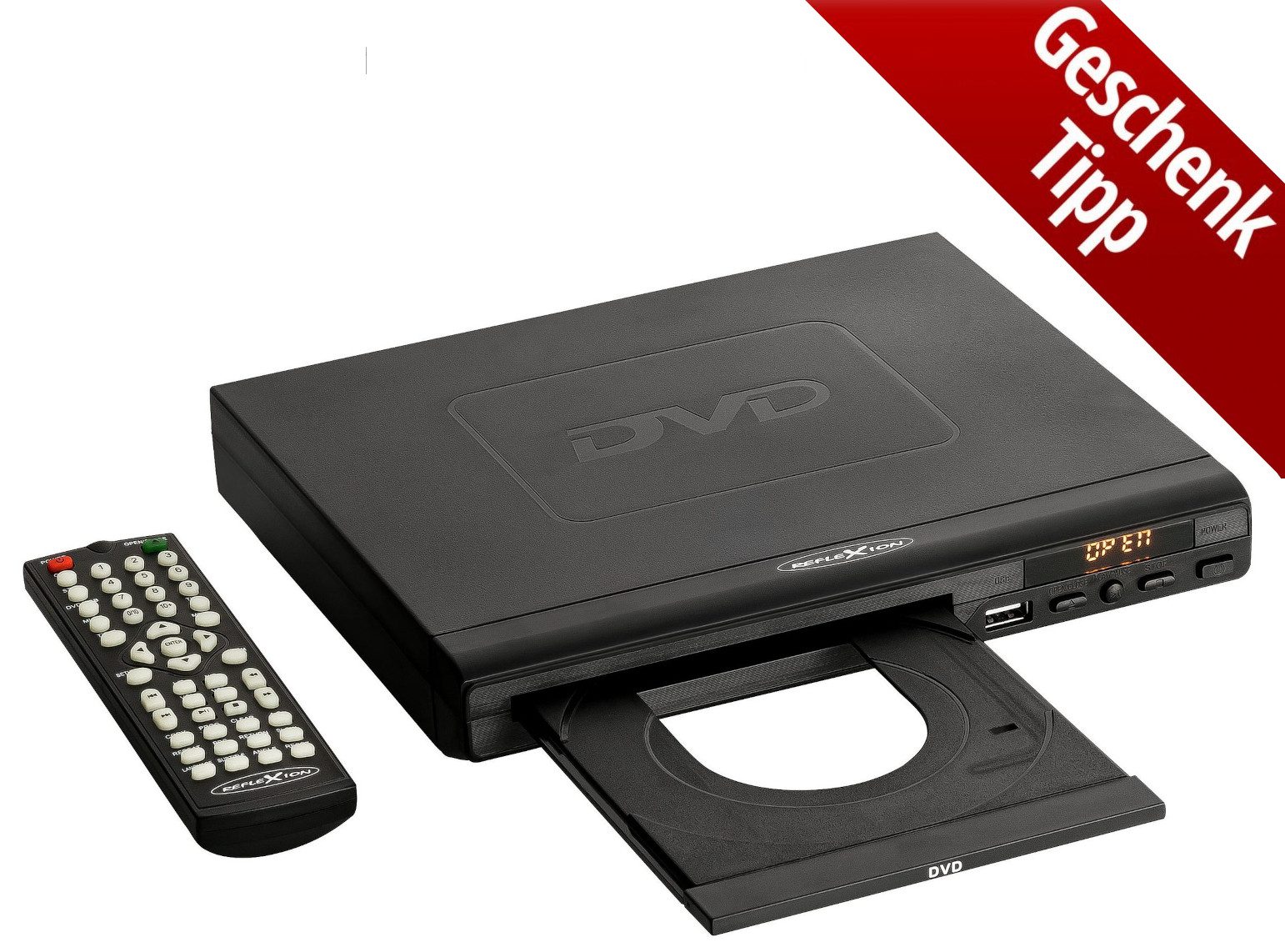 Reflexion DVD367 DVD/CD-Player mit Außendisplay DVD-Player