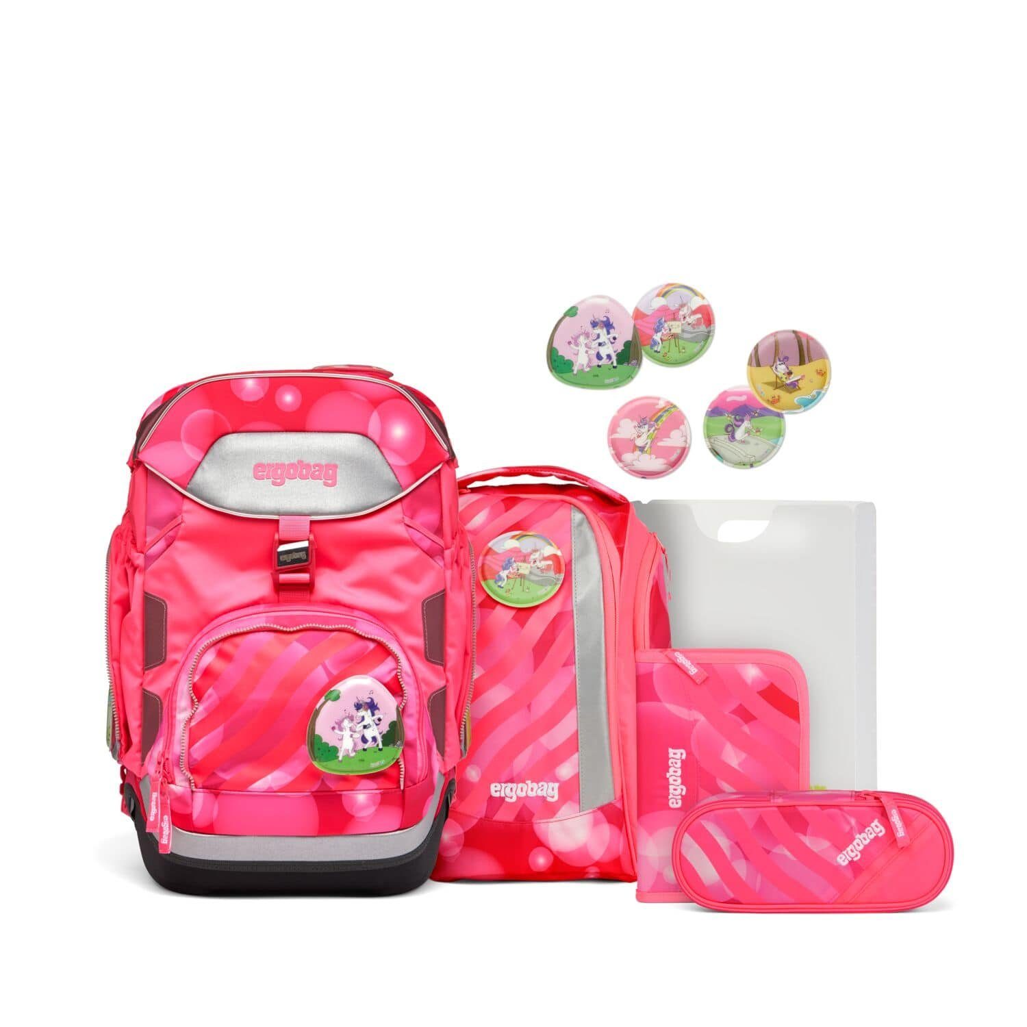 ergobag Schulranzen Schulranzen-Set Pack KuntBärbuntes Einhorn
