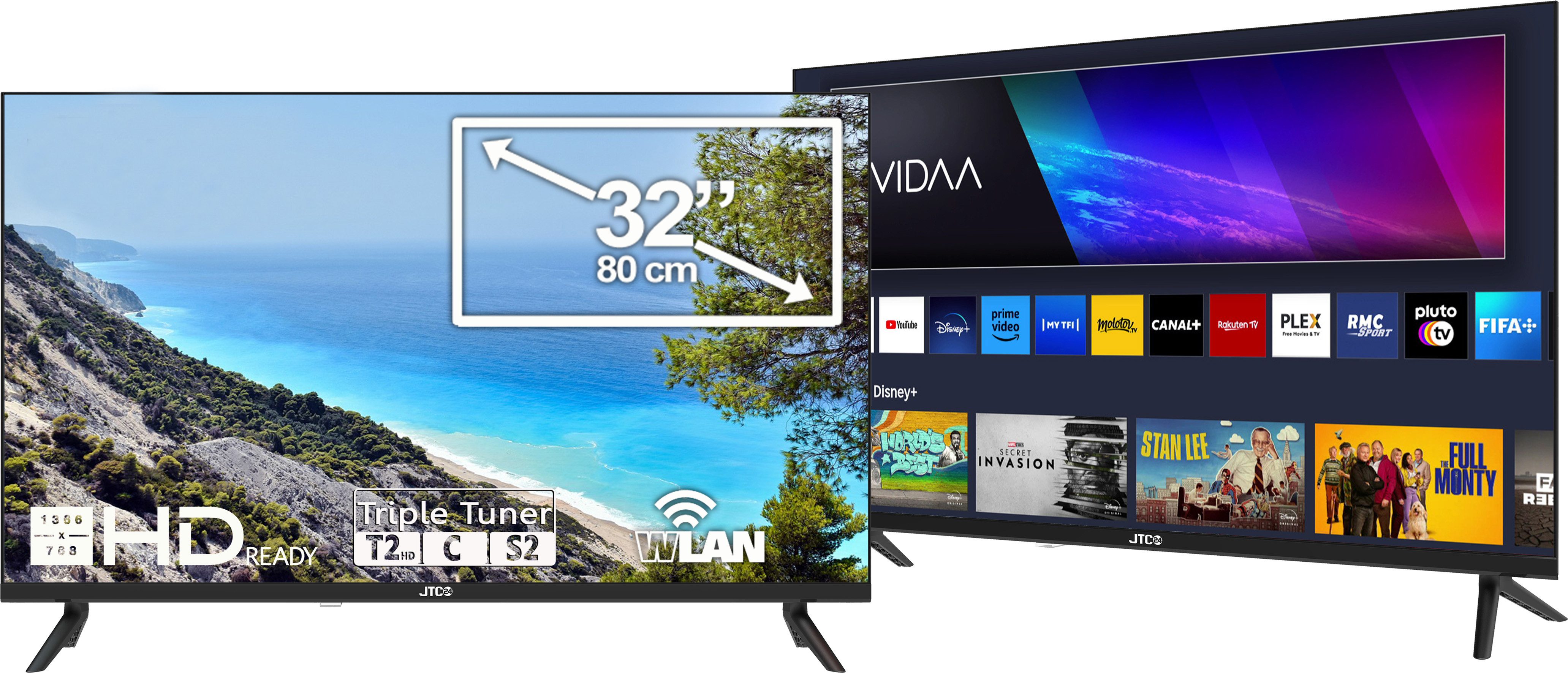 JTC-24 JTCS32H39323FL LED-Fernseher (80,00 cm/32 Zoll,