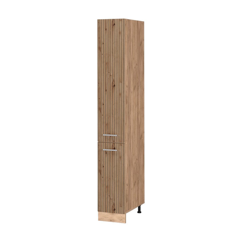 Vicco Hochschrank R-Line, Artisan-Eiche/Goldkraft Eiche, 30