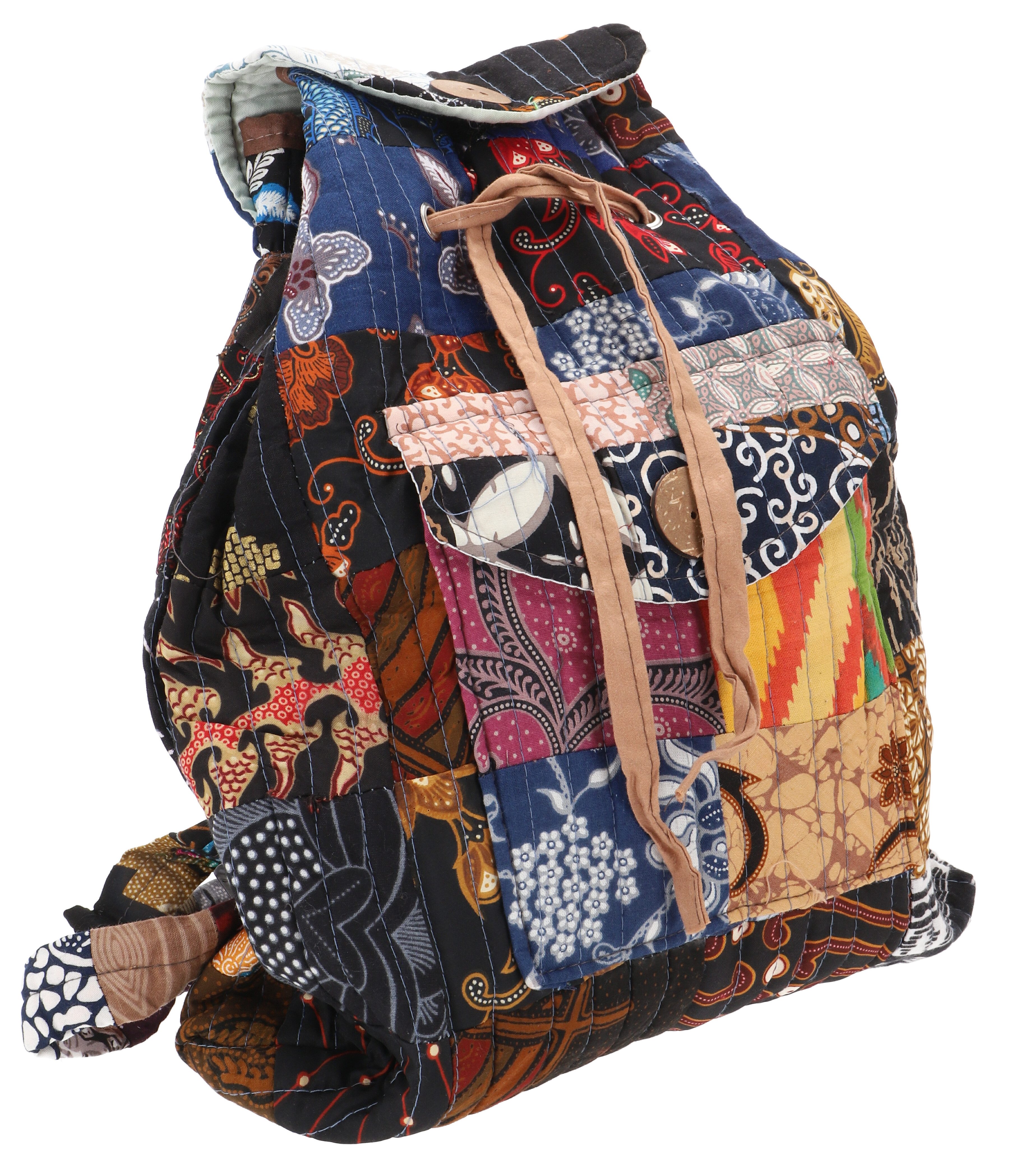 Guru-Shop Freizeitrucksack Patchworkbeutel, Boho Rucksack, Rucksack..
