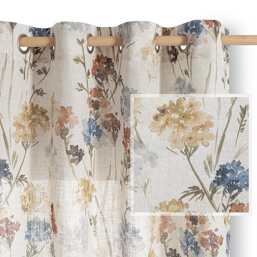 Restilo Gardine Gardine Ösen Vorhang Leinen