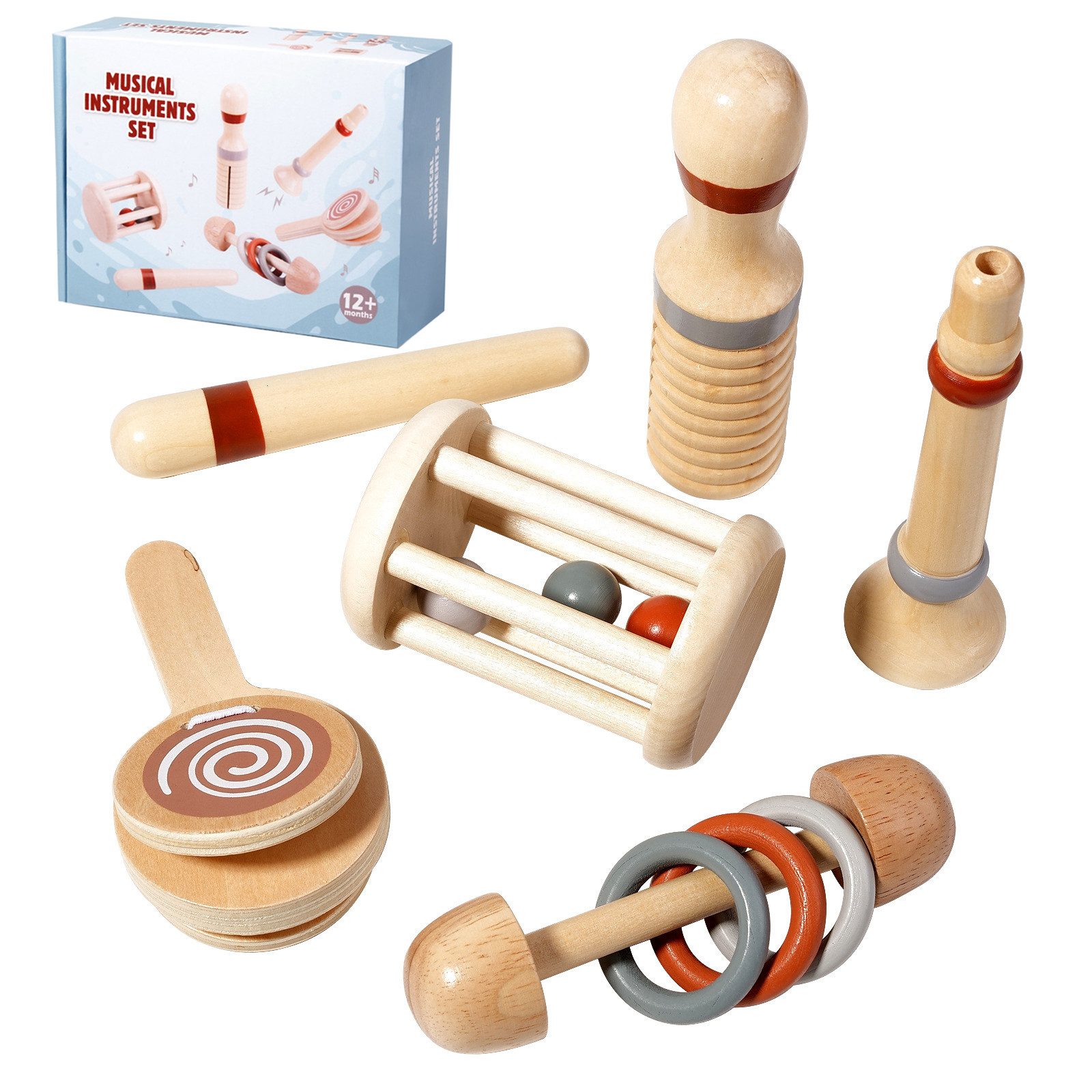CLTYQ Spielzeug-Musikinstrument Montessori Baby Spielzeug 5pc