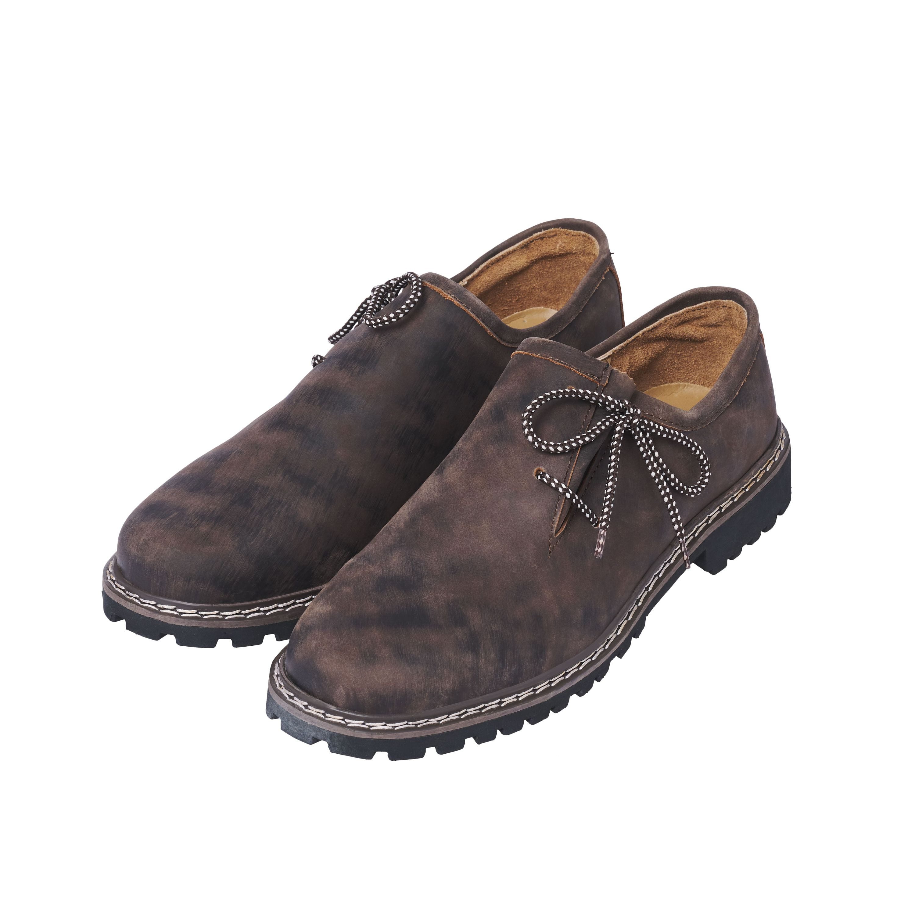 Trachtenkult dunkelbraune Lederschuhe für Jungs Haferlschuh