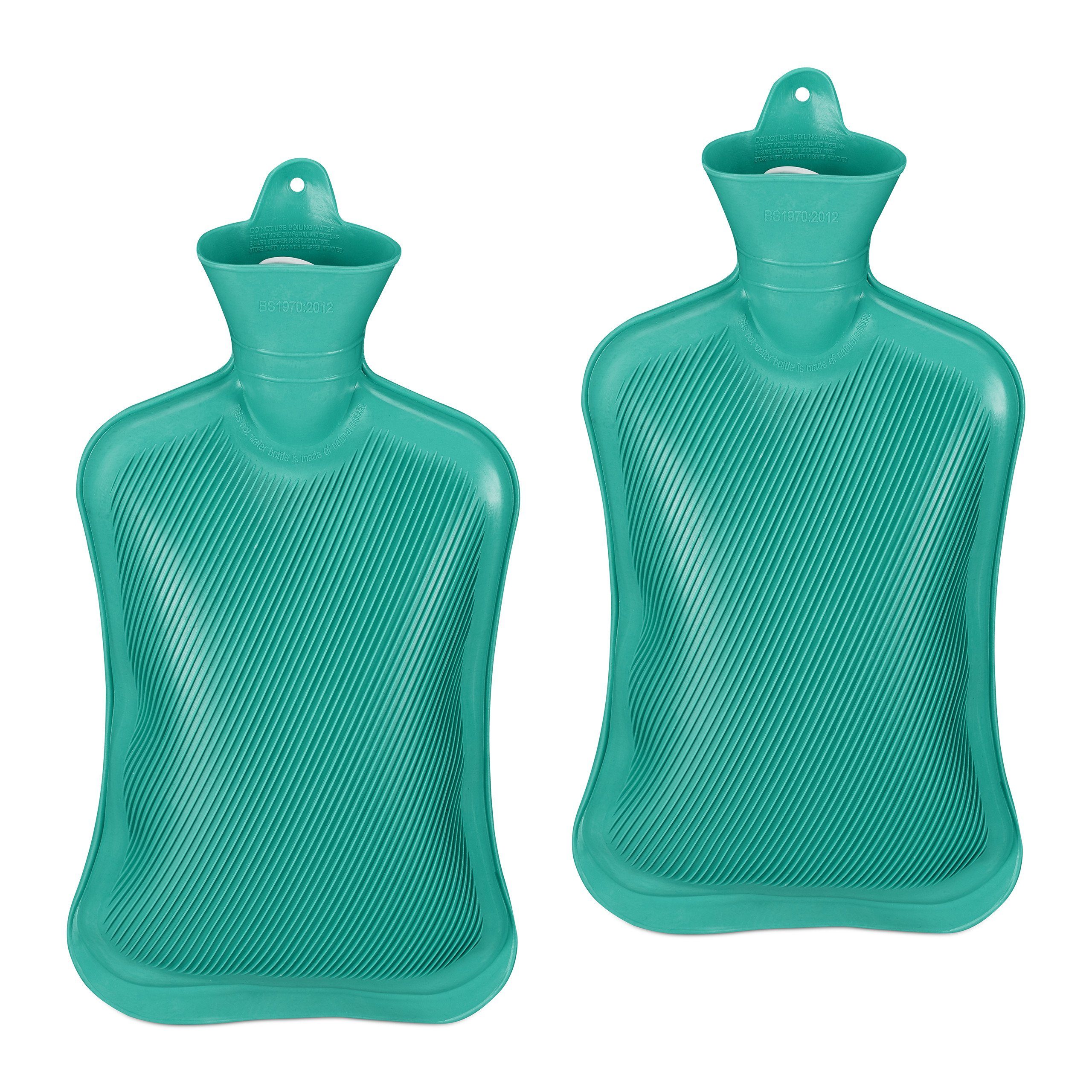 relaxdays Wärmflasche 2 x Wärmflasche 2