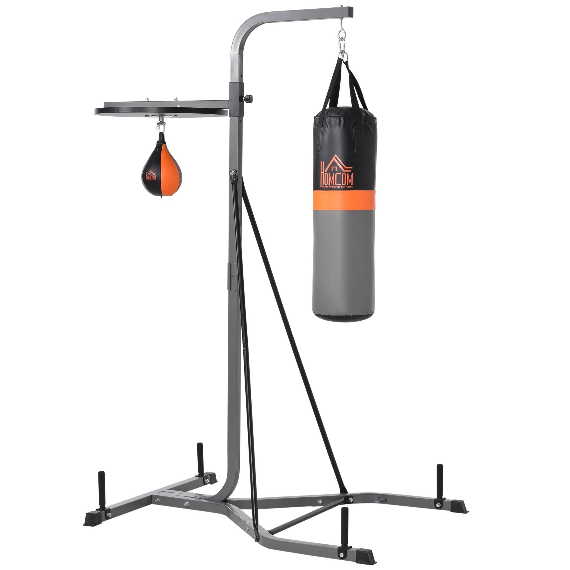 HOMCOM Boxsackhalterung Boxsackständer Boxsack und Punchingball