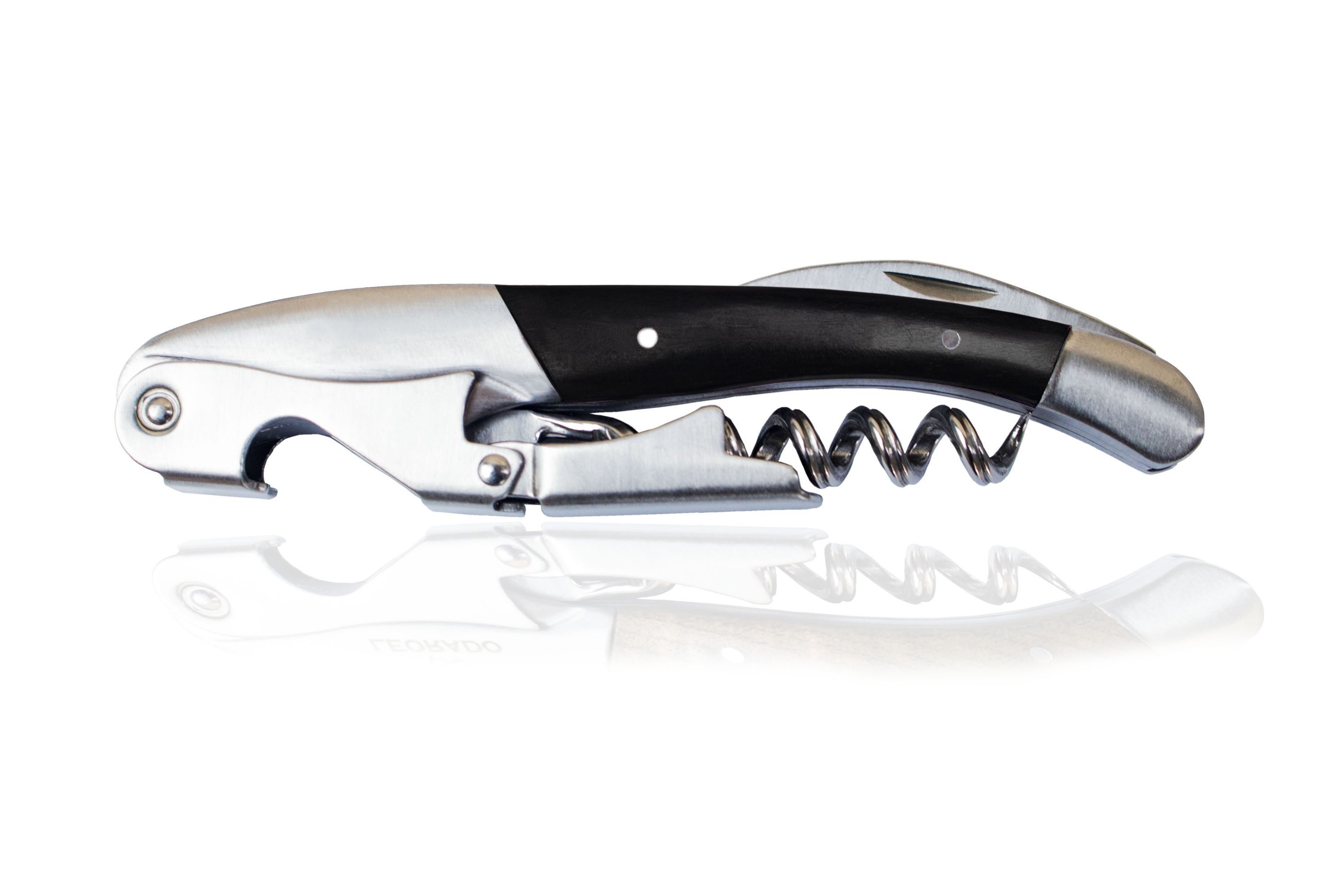 RADOLEO Korkenzieher Kellnermesser EBONY Wein Flaschenöffner