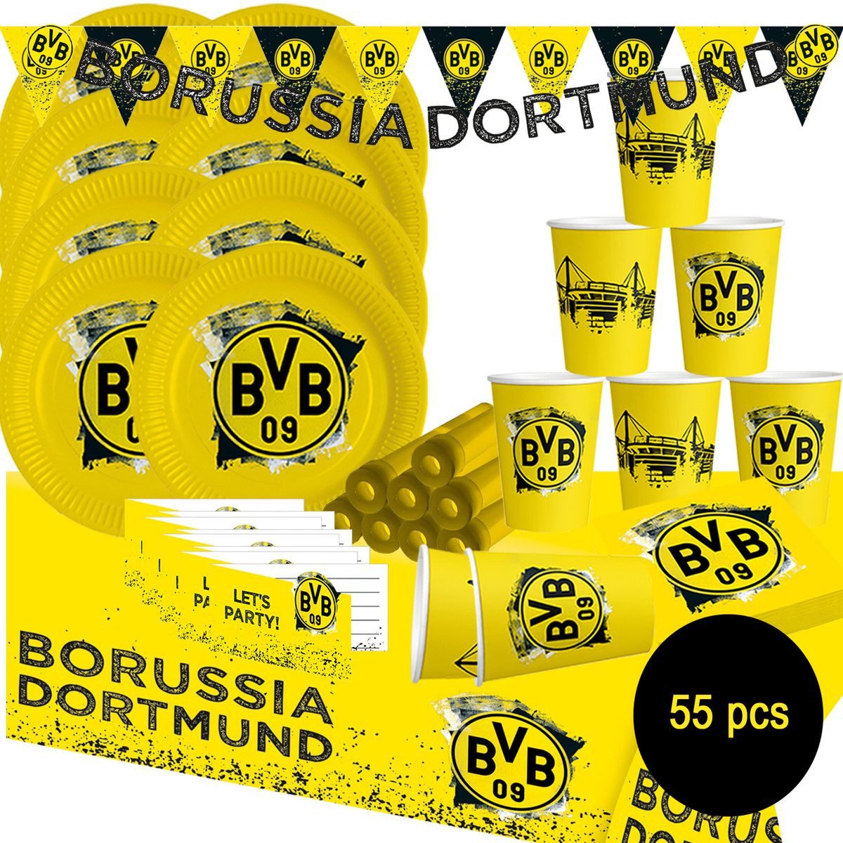 Amscan Papierdekoration XXL BVB Borussia Dortmund