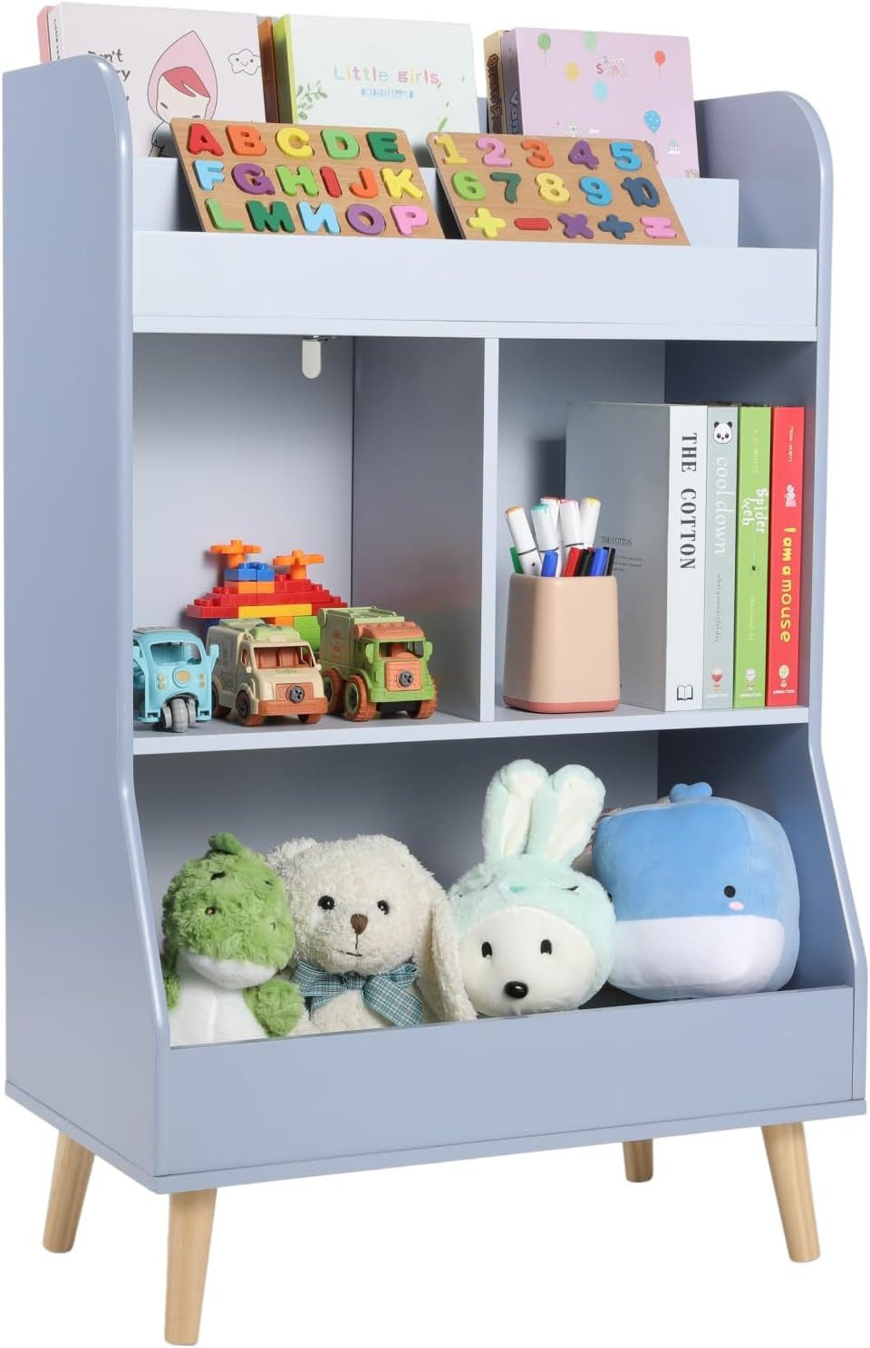 TLGREEN Spielzeugtruhe Kinderregal Bücherregal (Spielzeug Aufbewahrung,Spielzeugregal