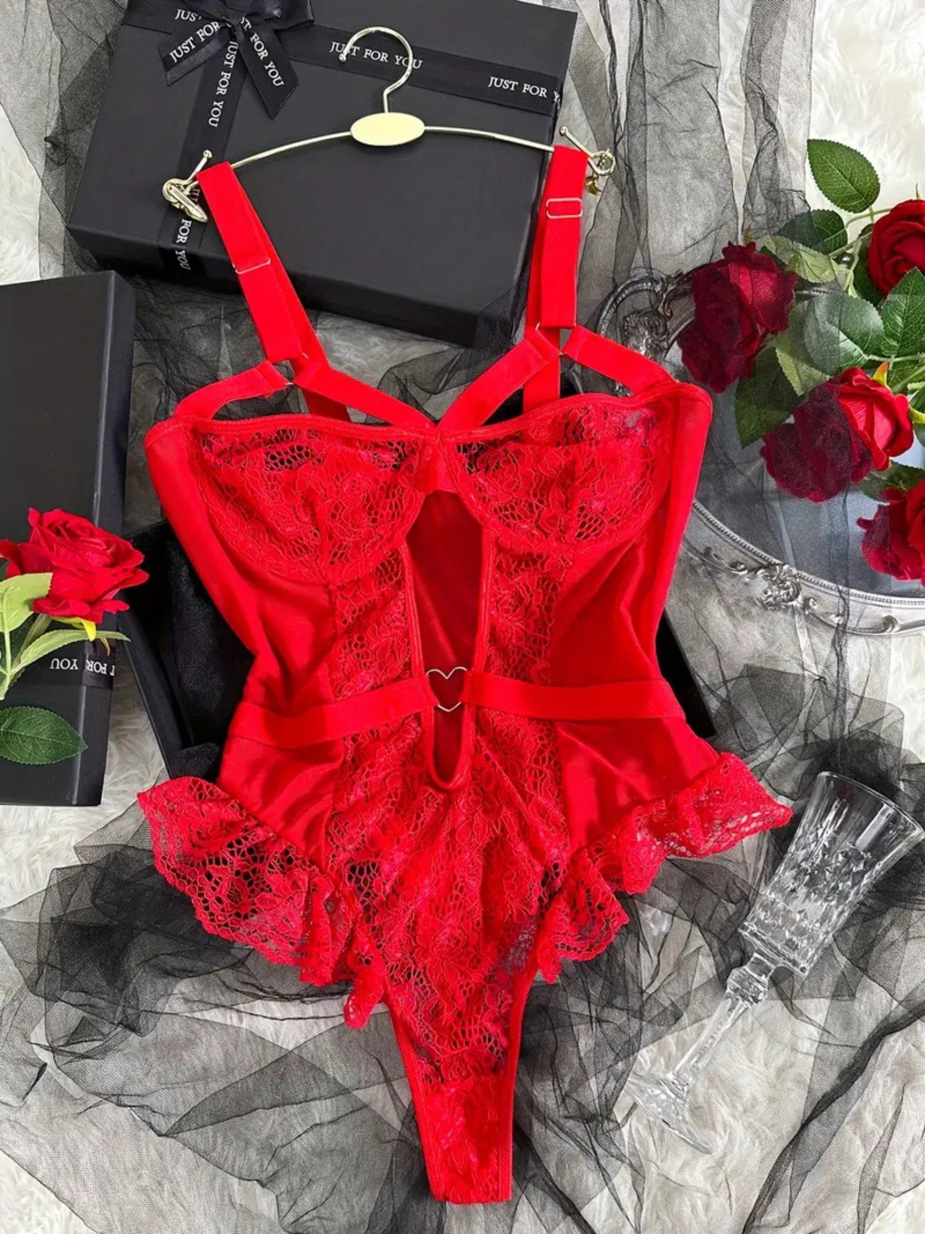 Elegant Love Corsage Sexy Reizwäsche-Body –