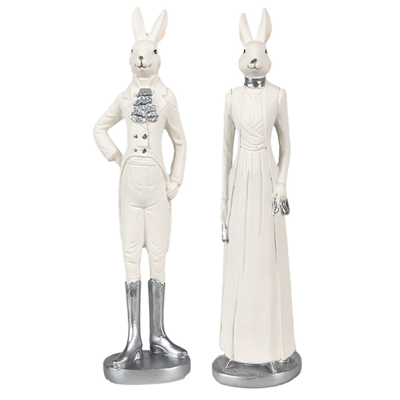 Macosa Home Osterhase Weiß Silber Herr