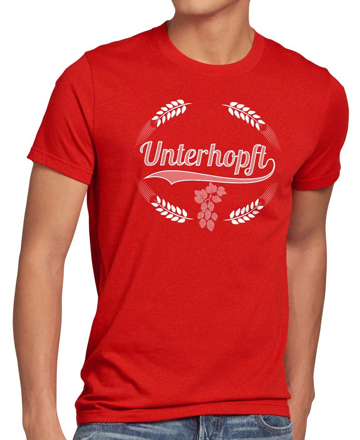 style3 T-Shirt Unterhopft Kult Hopfen bier