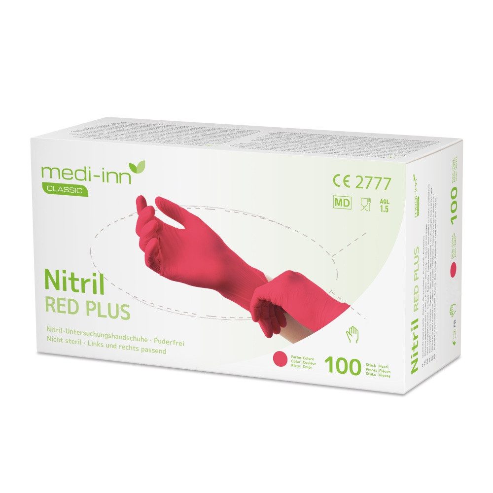 Medi-Inn Nitril-Handschuhe Nitril Red Plus Einmalhandschuhe