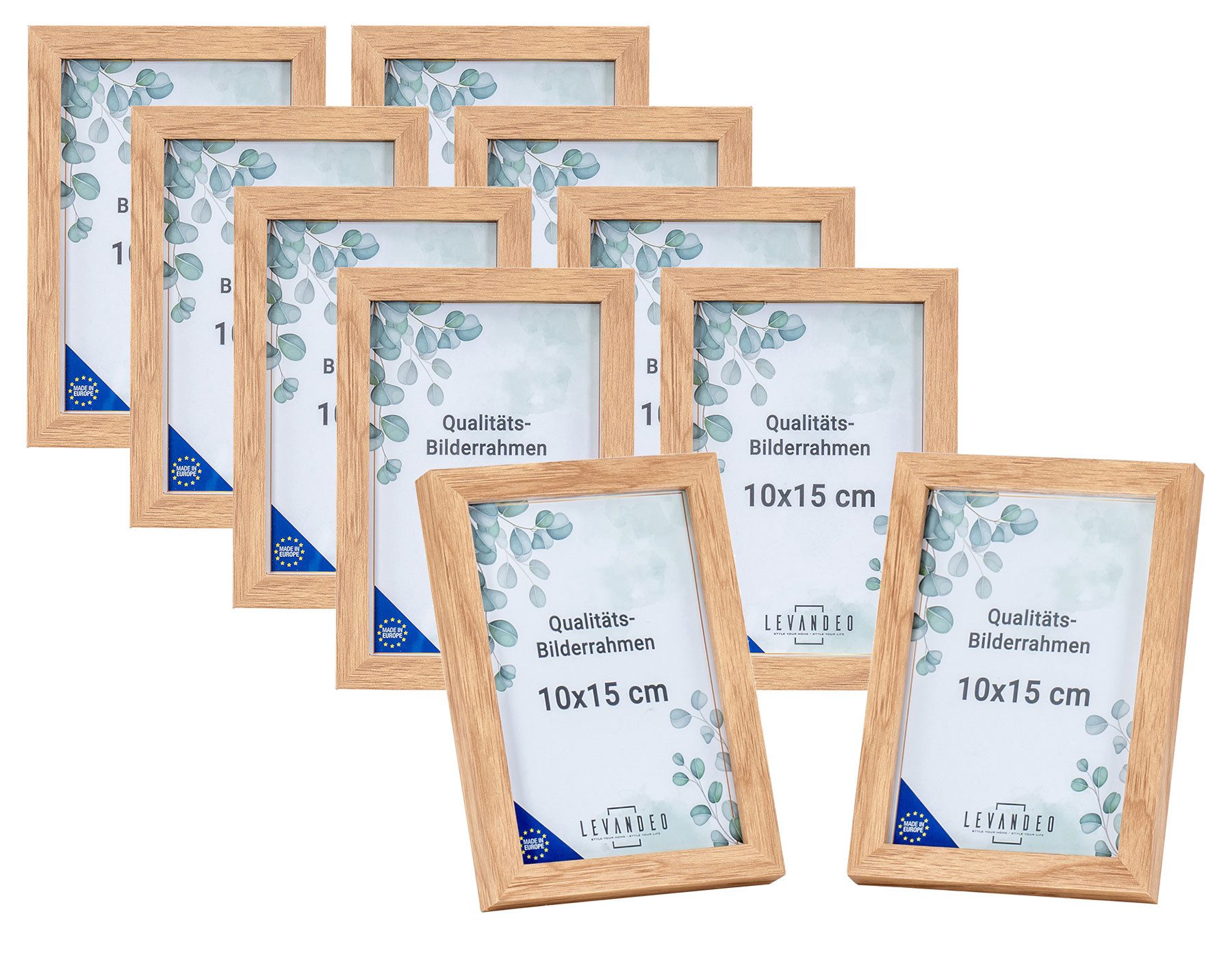 Levandeo® Bilderrahmen, 10er Set Portrait Bilderrahmen