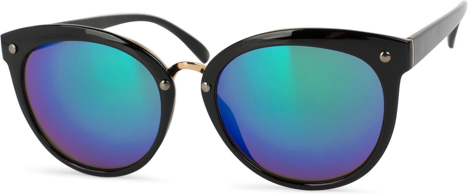 styleBREAKER Sonnenbrille Cat Eye Sonnenbrille Material-Mix-Rahmen