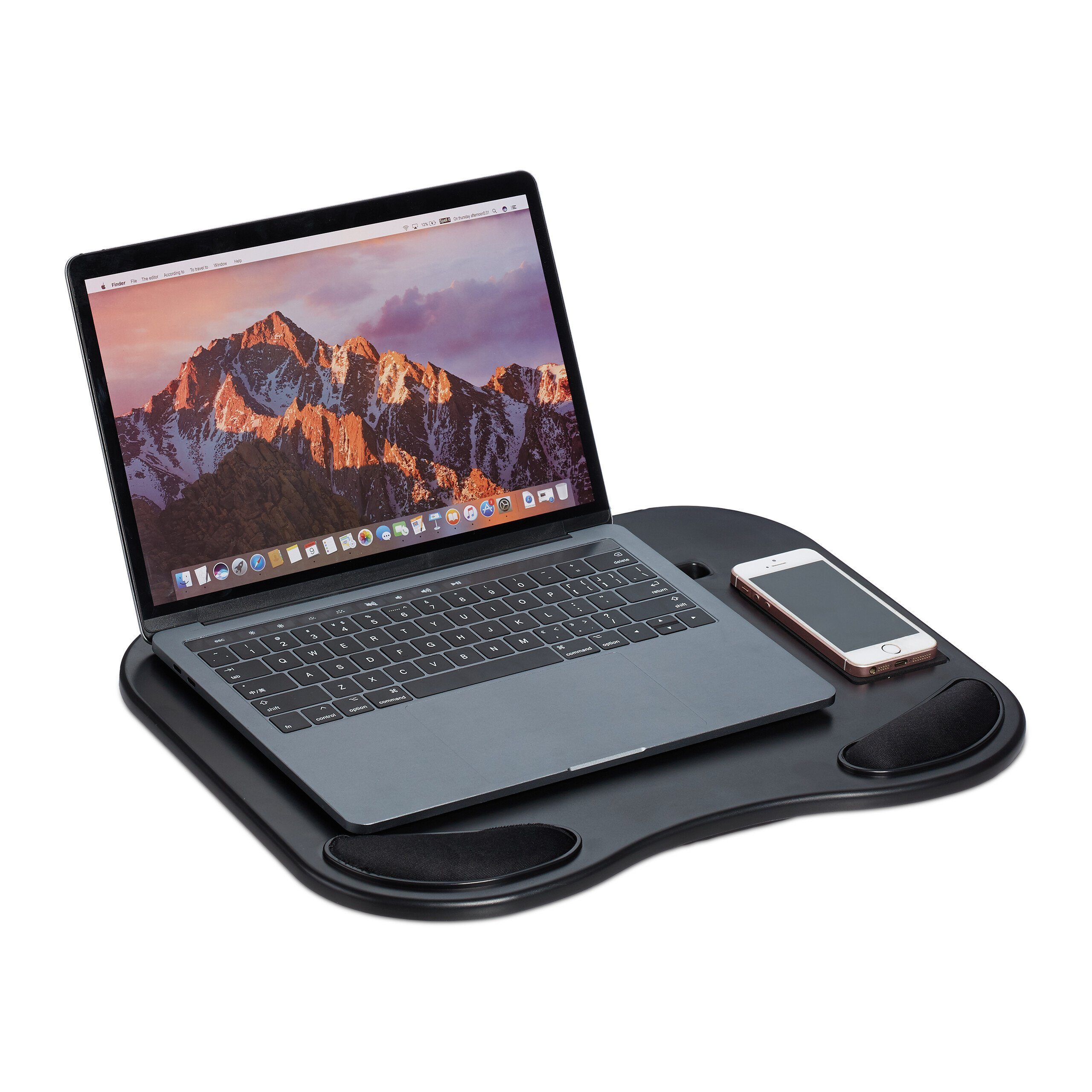 relaxdays Laptop Tablett Kniekissen Laptop schwarz,