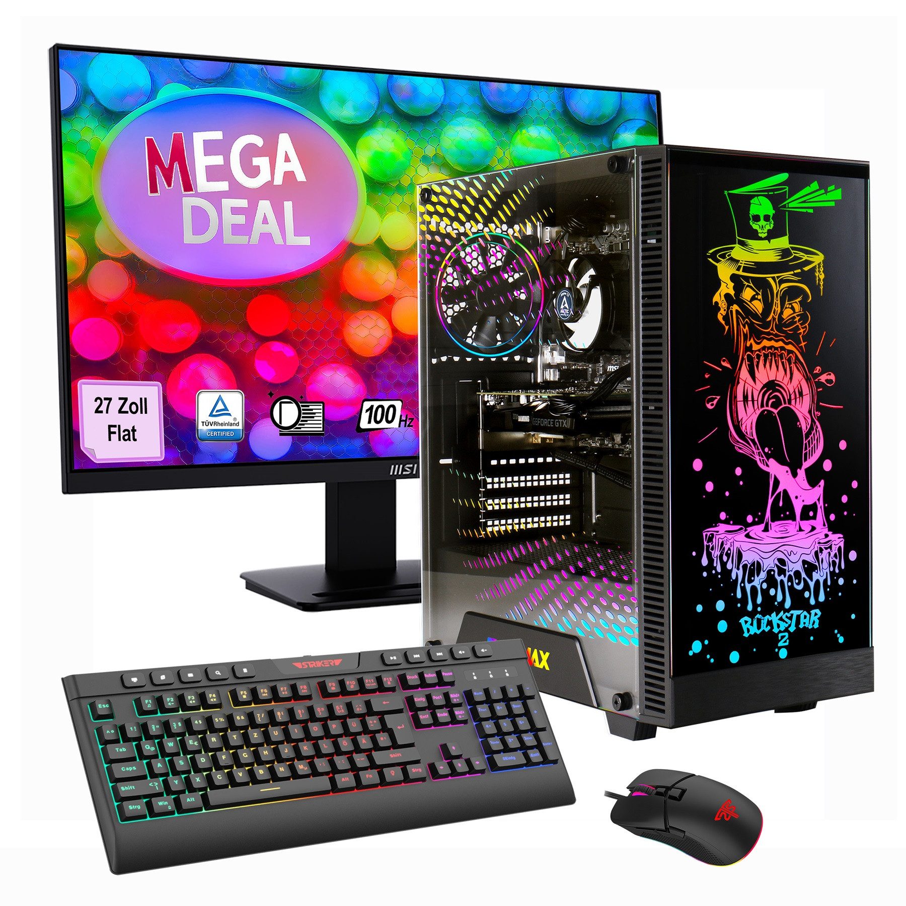 GAMEMAX MegaDeal Rockstar SET02651 Gaming-PC-Komplettsystem (27',