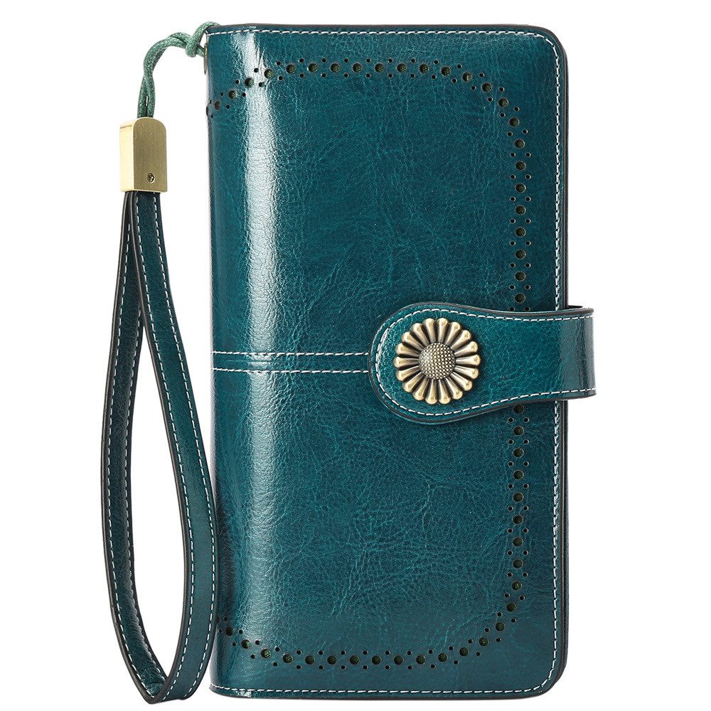 PFCTART Brieftasche Damen Langes Leder Portemonnaie