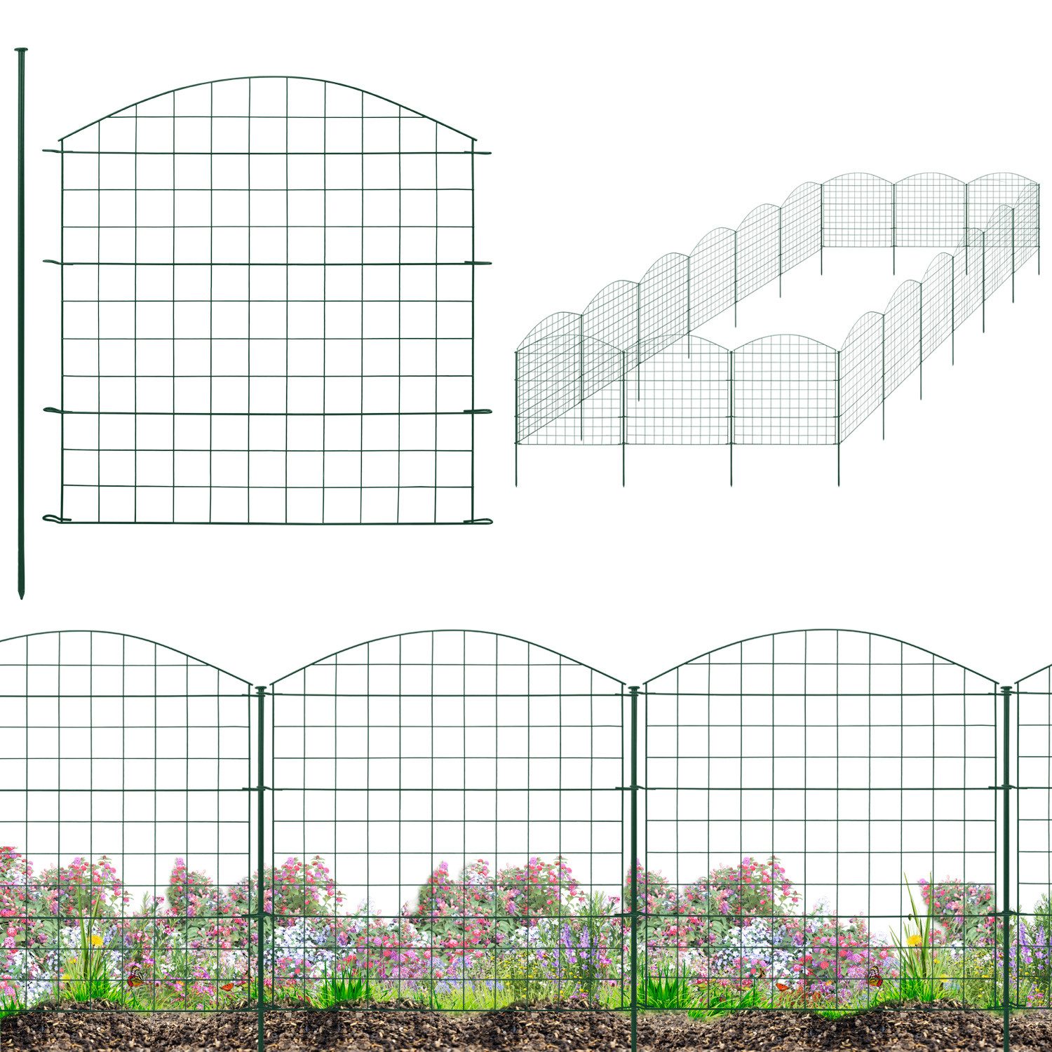 V2Aox Teichzaun Zaun Gartenzaun Steckzaun Teichzaun