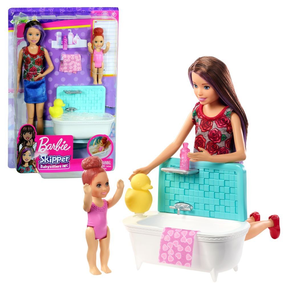Barbie Anziehpuppe Puppe & Bad Spiel-Set