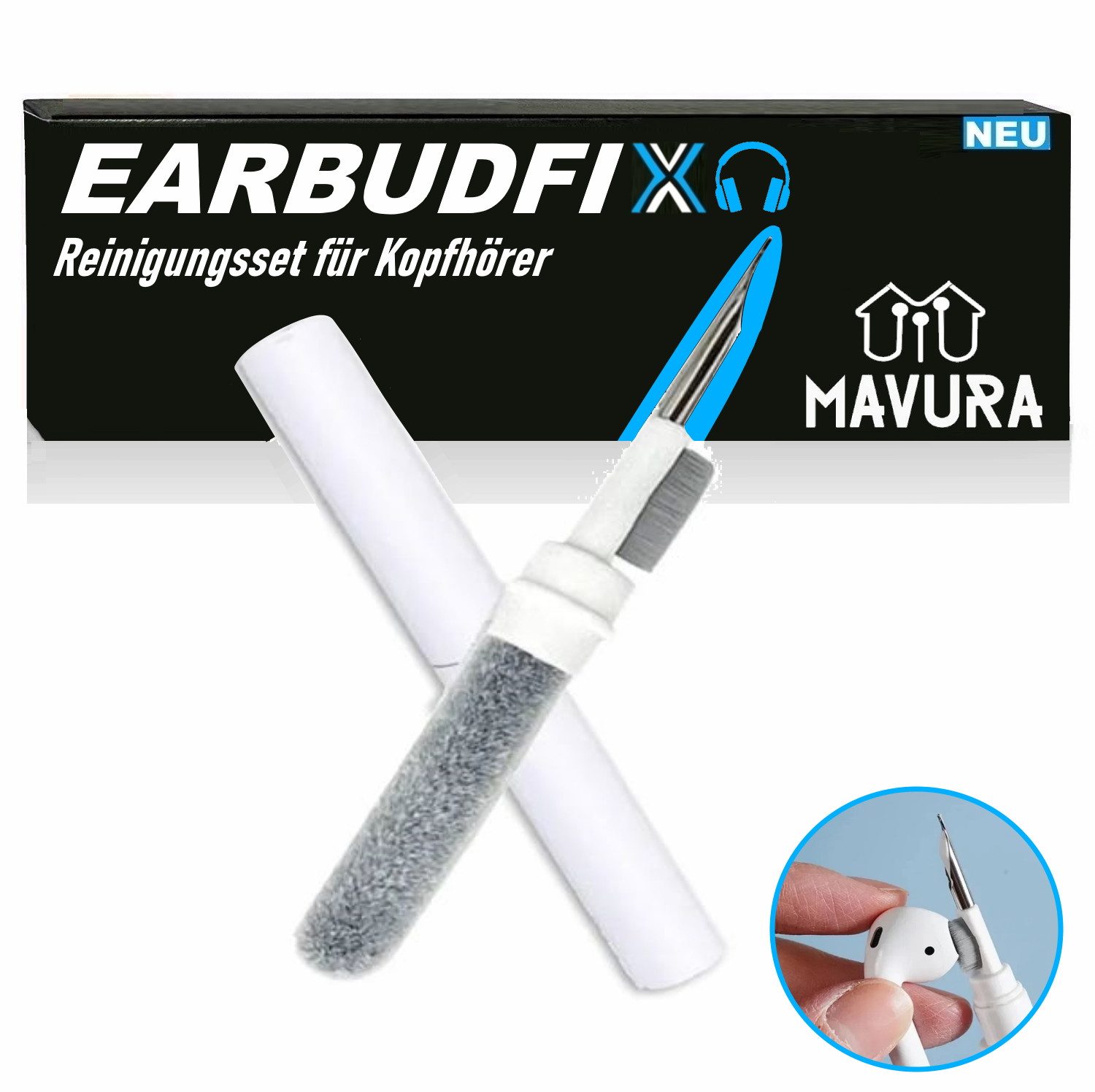 MAVURA Reinigungsstift Kopfhörer Reinigungsset für Kopfhörer