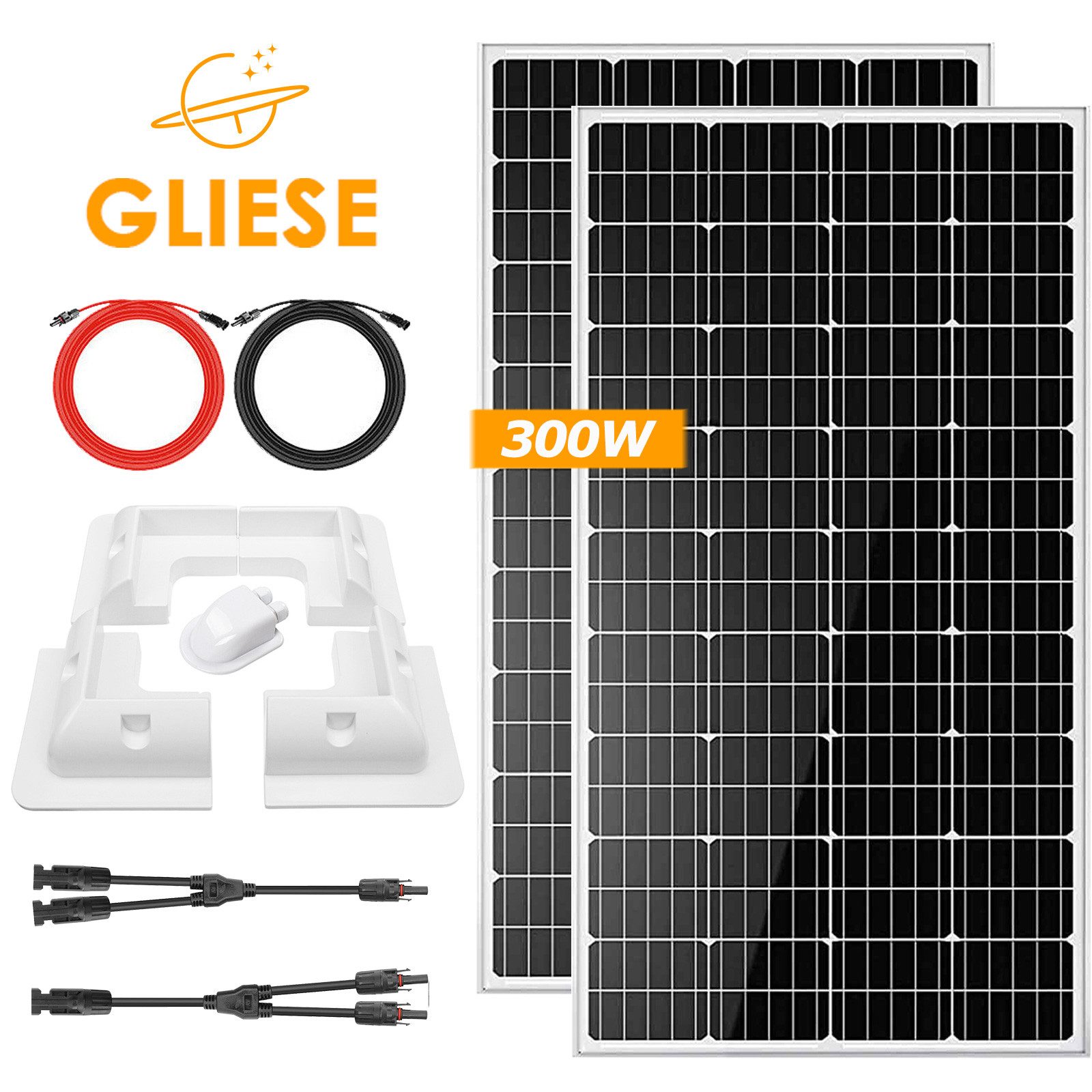 GLIESE Solaranlage 300W Solarpanel-Set mit Wohnmobil-Montage