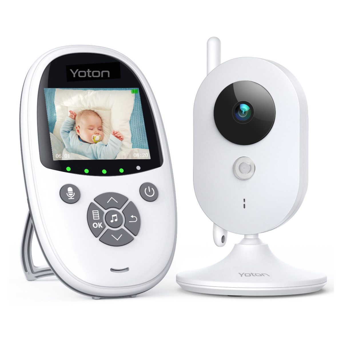 Yoton Video-Babyphone Babyphone mit Kamera, 2.4'LCD,