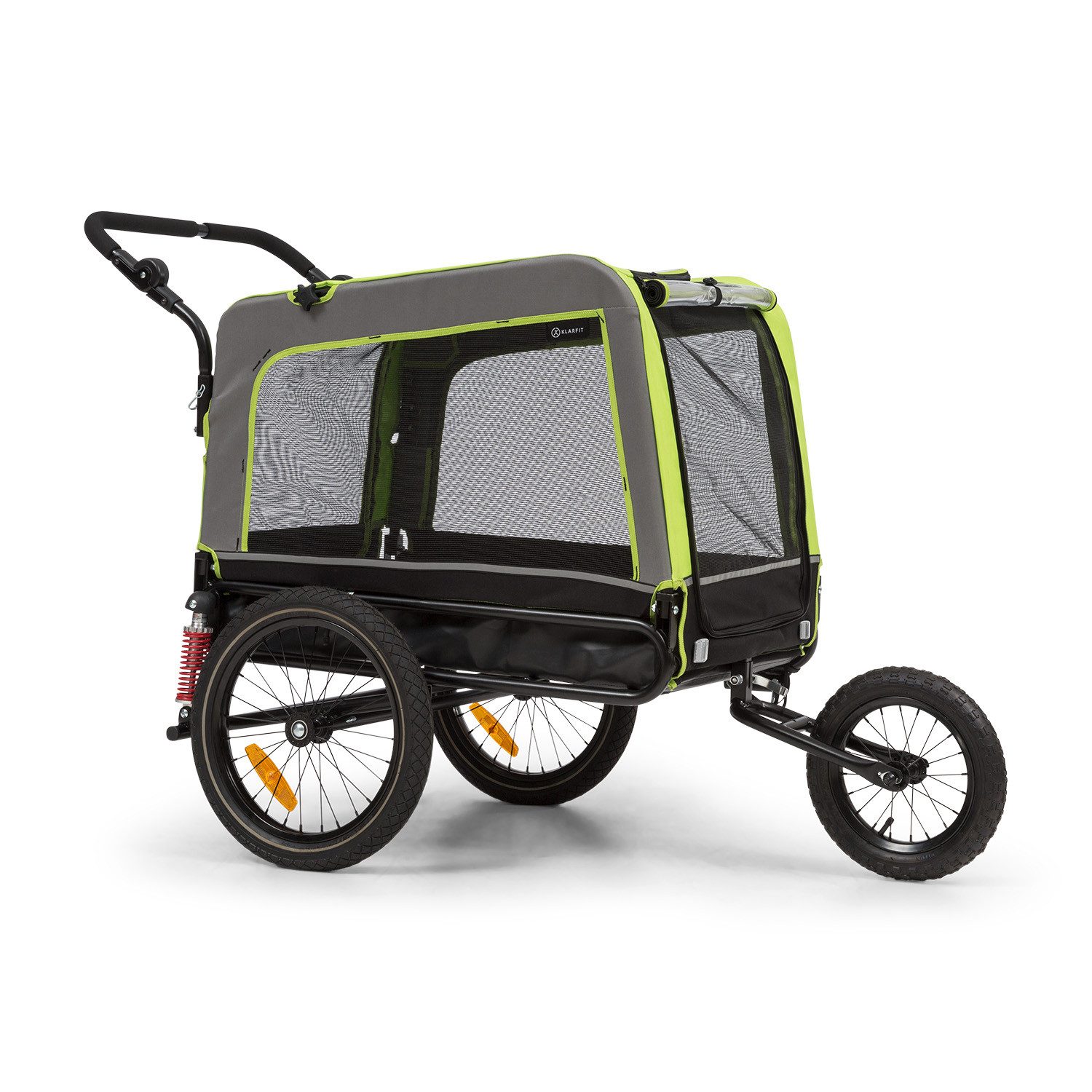 KLARFIT Fahrradkinderanhänger Husky Vario 2-in-1 Hundeanhänger,