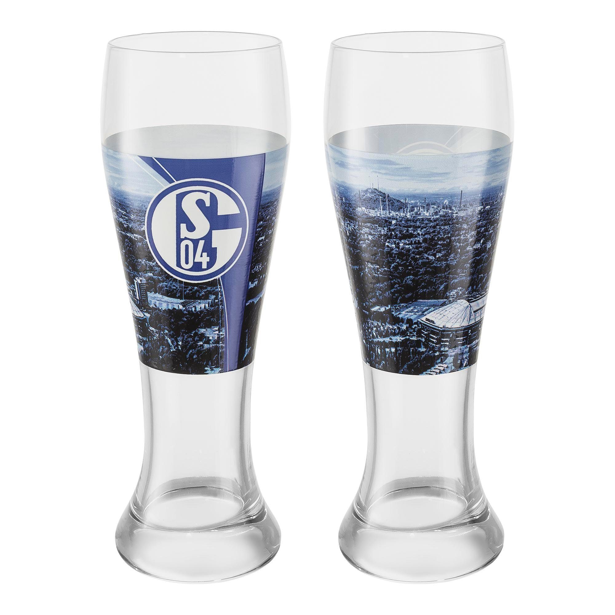 FC Schalke 04 Bierglas Weizenbierglas 2er-Set,