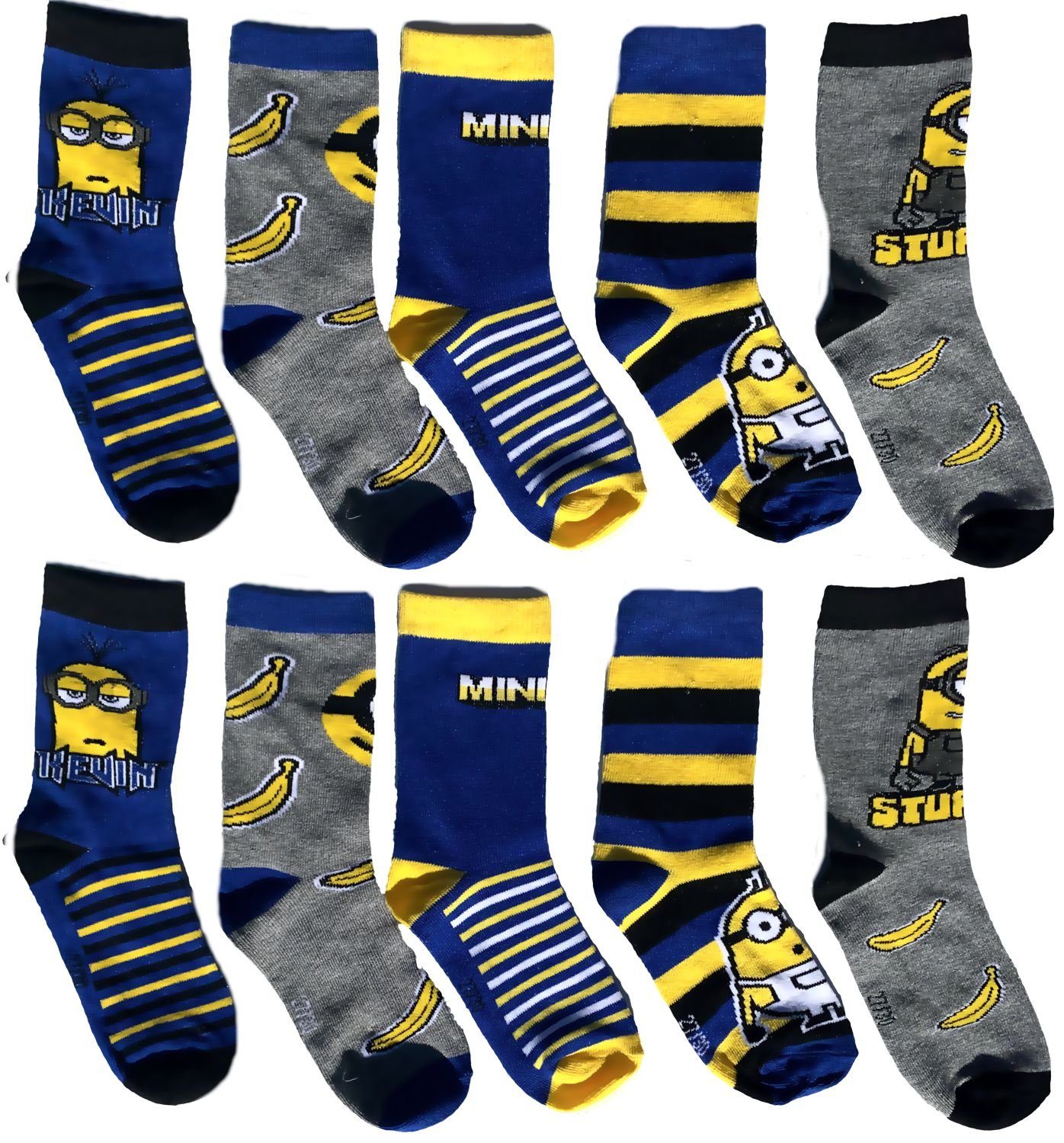 Minions Feinsocken 5x Minions Kindersocken Feinstrümpfe
