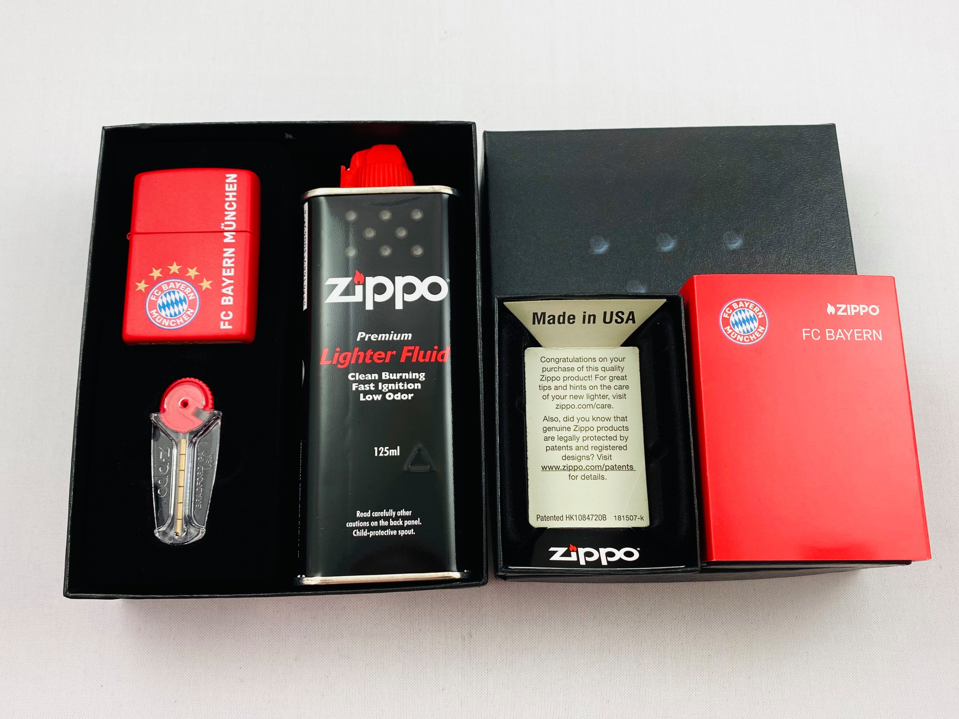 Zippo Feuerzeug FC Bayern München Geschenkset