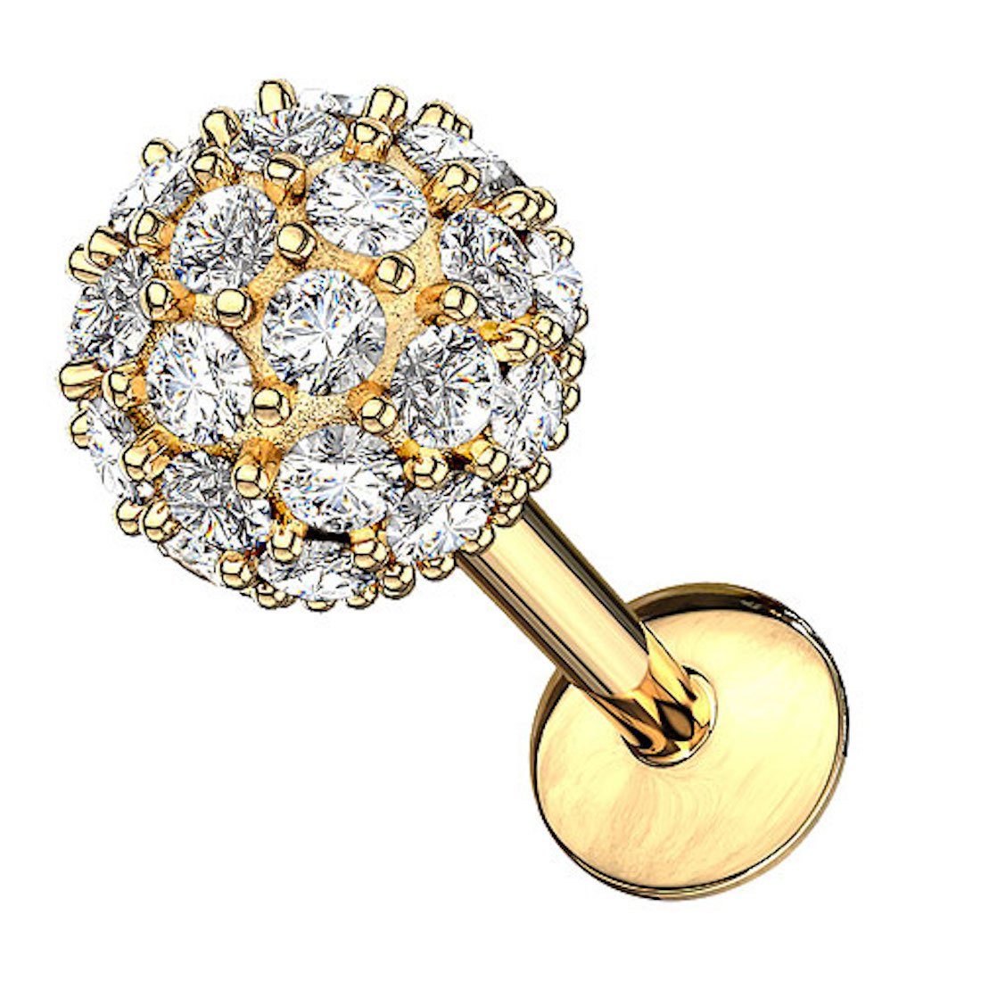 Taffstyle Piercing-Set Piercing Stab mit Kristall