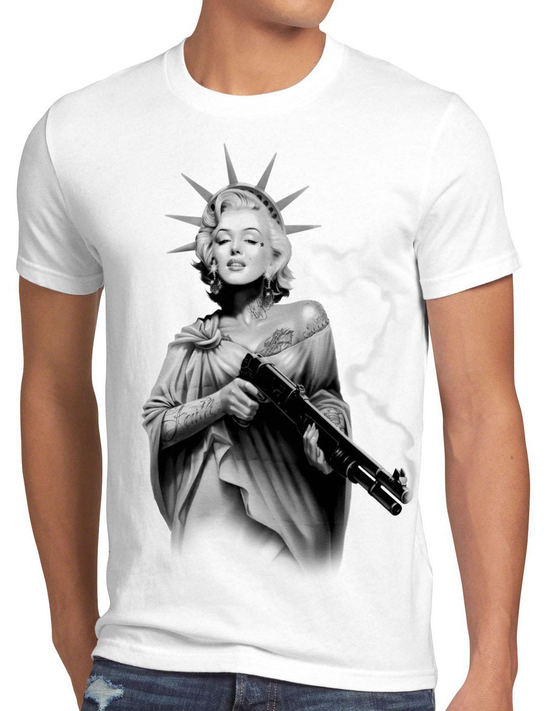style3 T-Shirt Marilyn Monroe tattoo rock