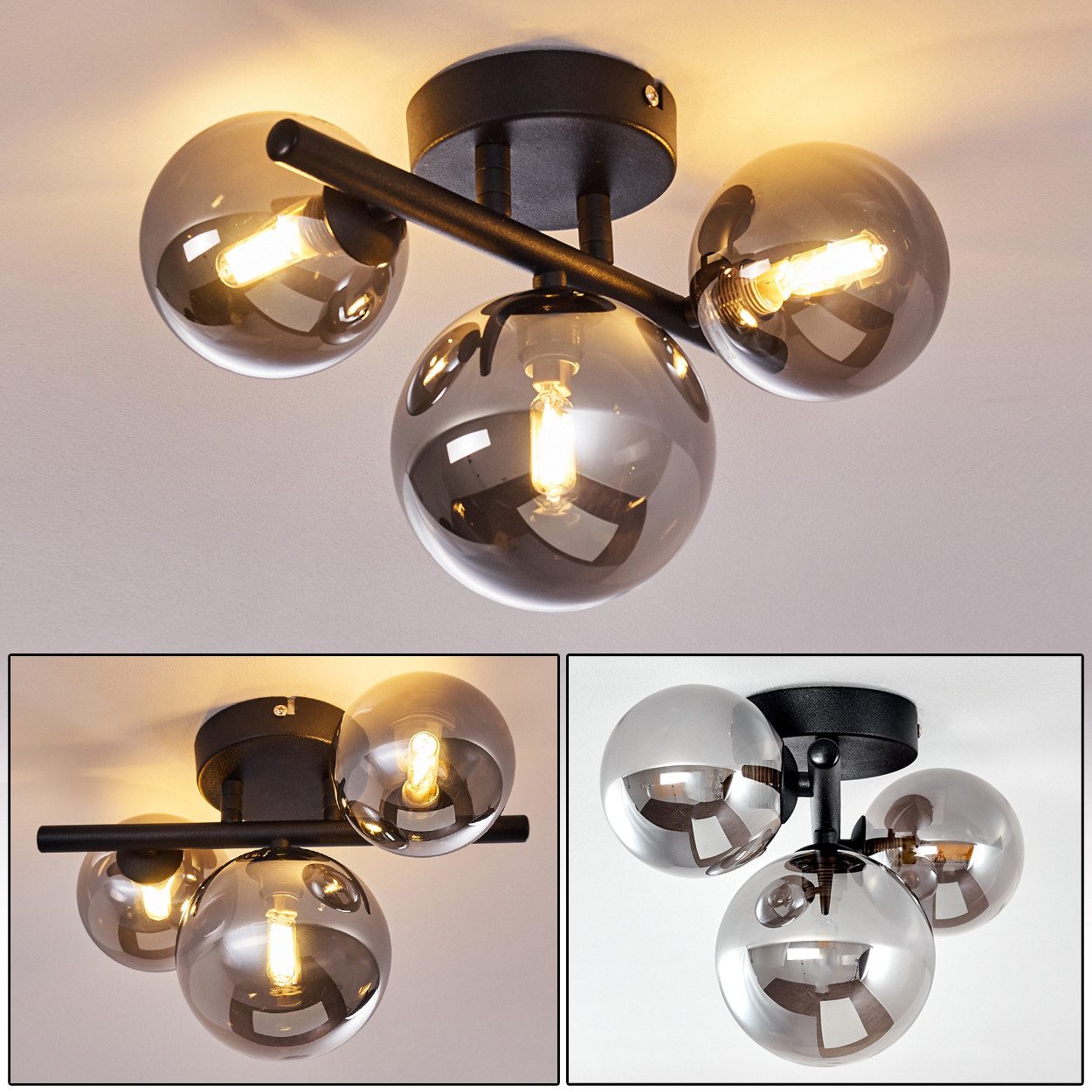 hofstein Deckenleuchte LED Decken Lampen 3-flammig