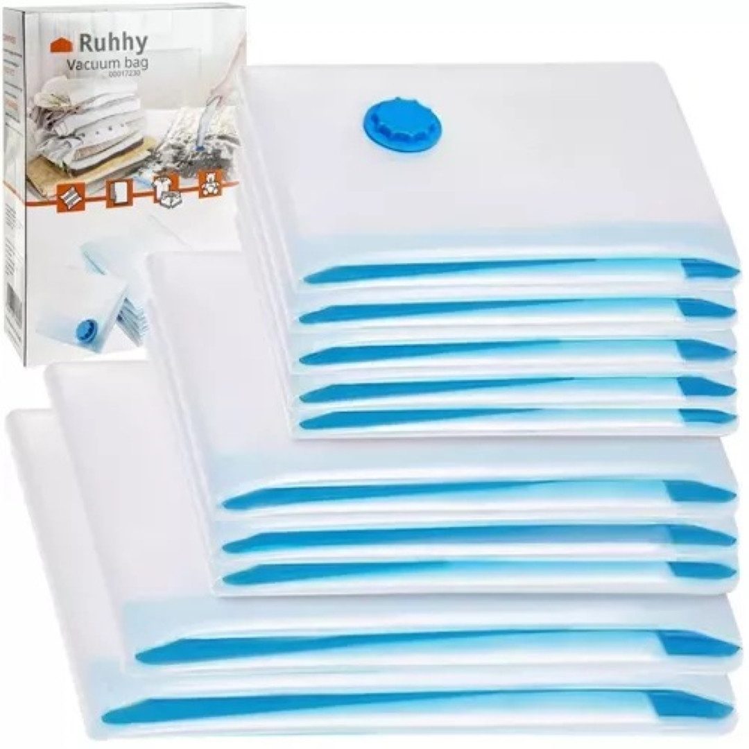 Ruhhy Vakuumierbeutel Vakuumbeutel-Set für Kleidung Wiederverwendbar,