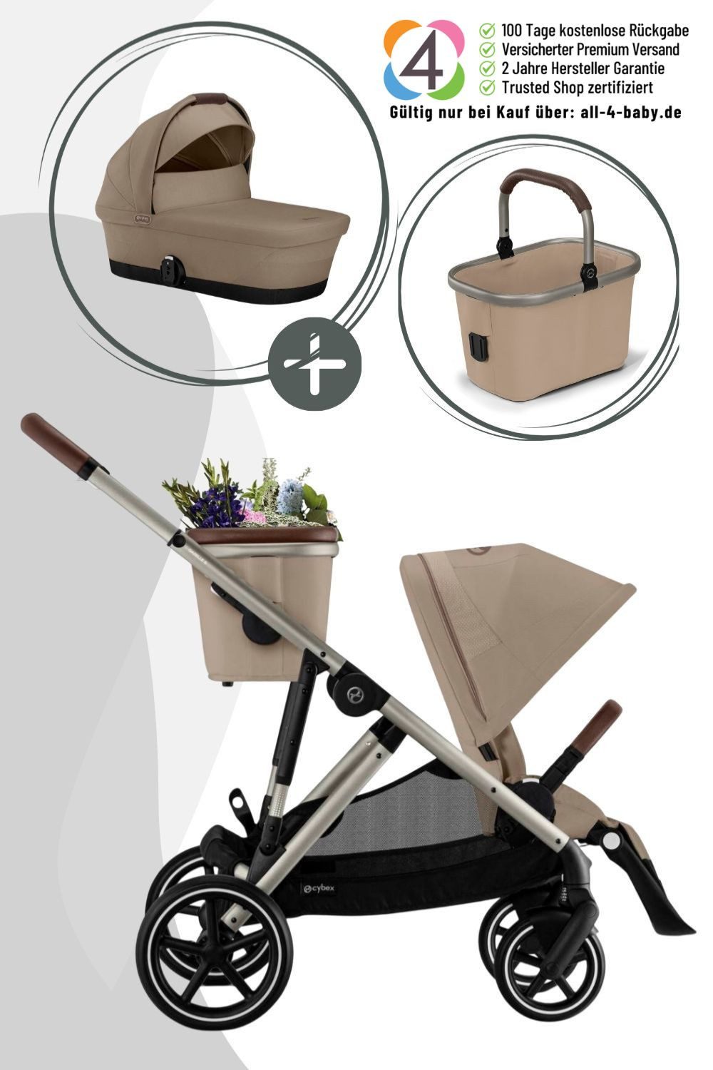 Cybex Kombi-Kinderwagen Gazelle S Kinderwagen inklusive