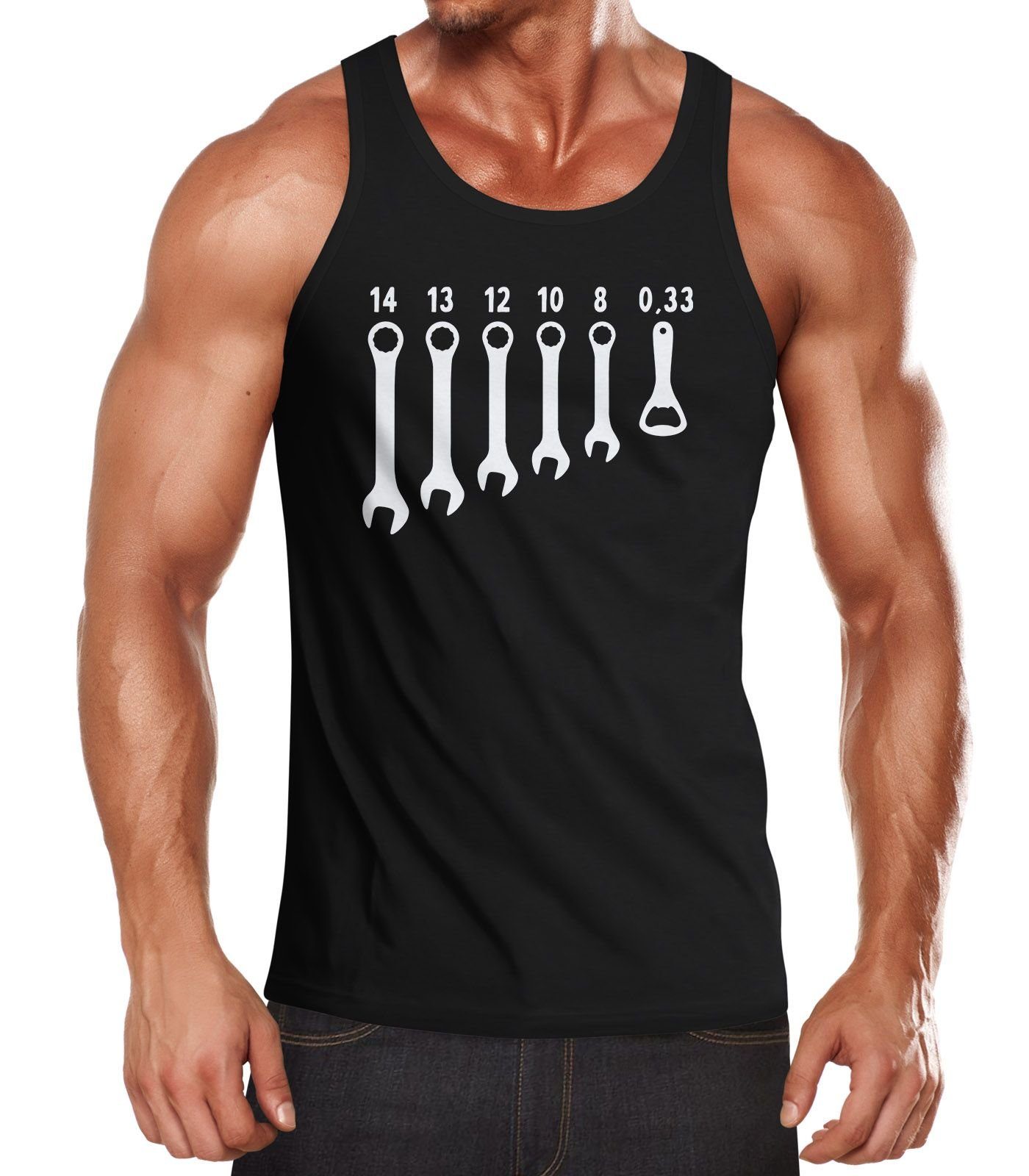 MoonWorks Tanktop Herren Tanktop Bieröffner Flaschenöffner