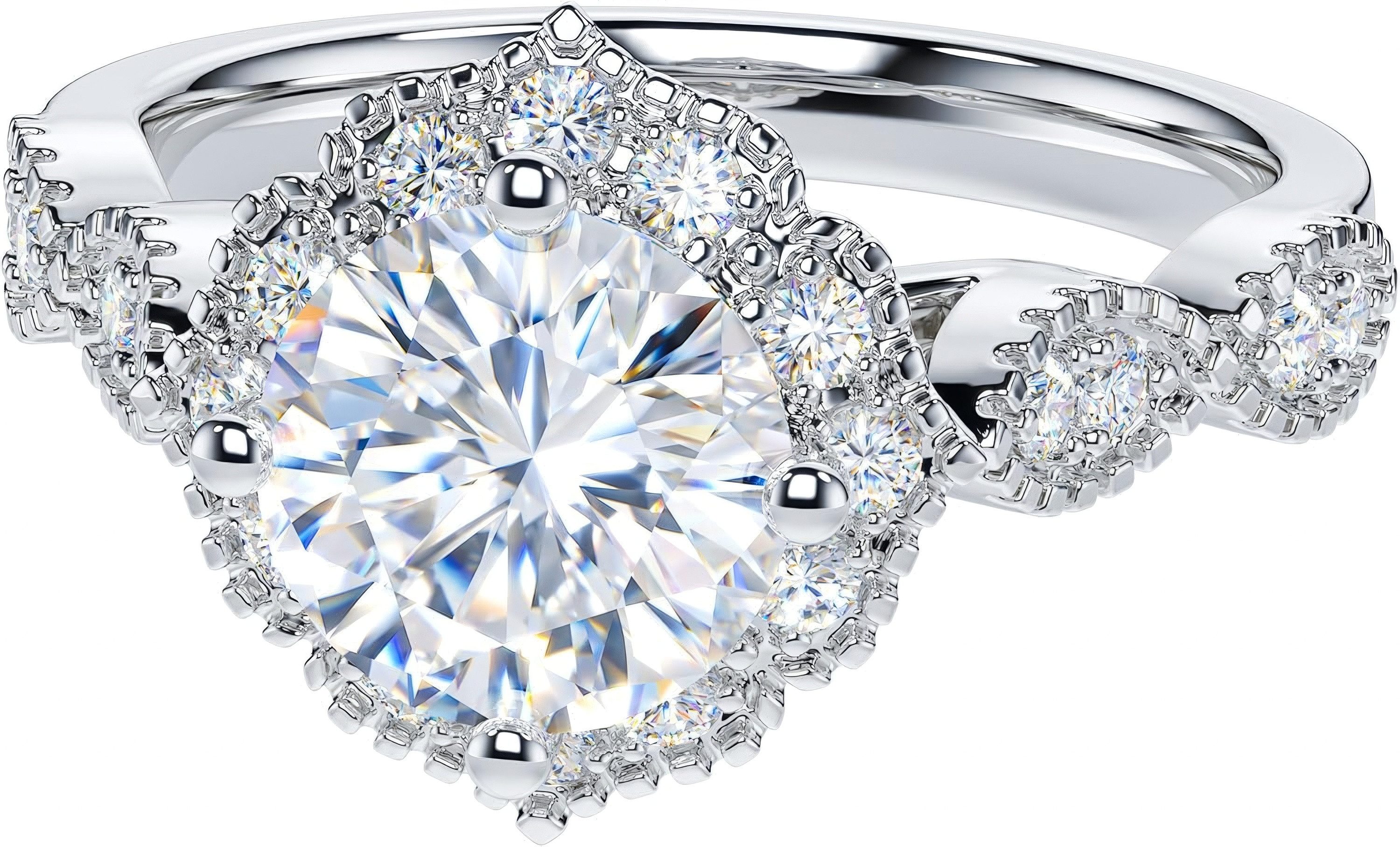 Jumpeak Diamantring Kultivierter Diamant 1,5 CT